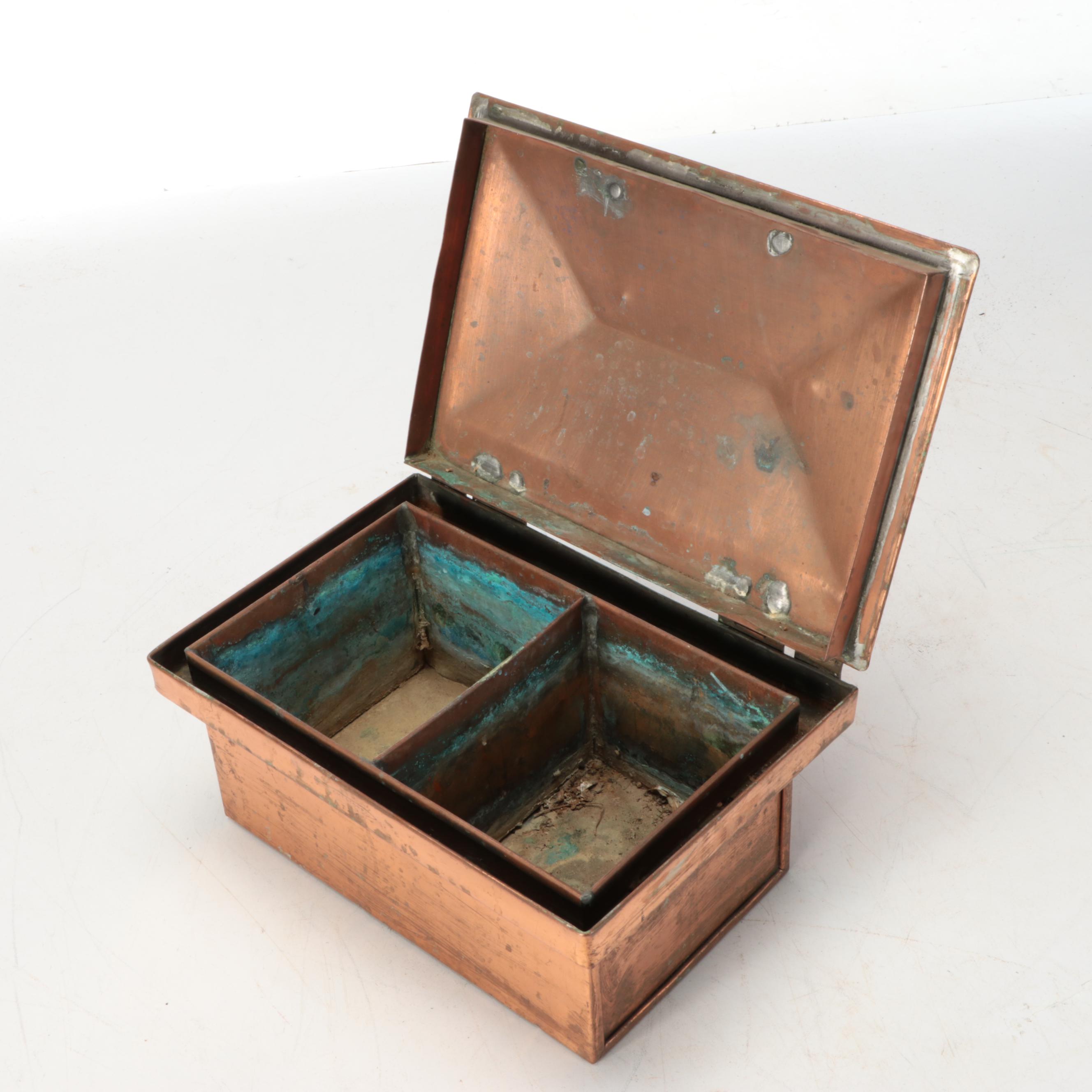 Amertorp Torpedo Component Copper Box, Early 20th Century