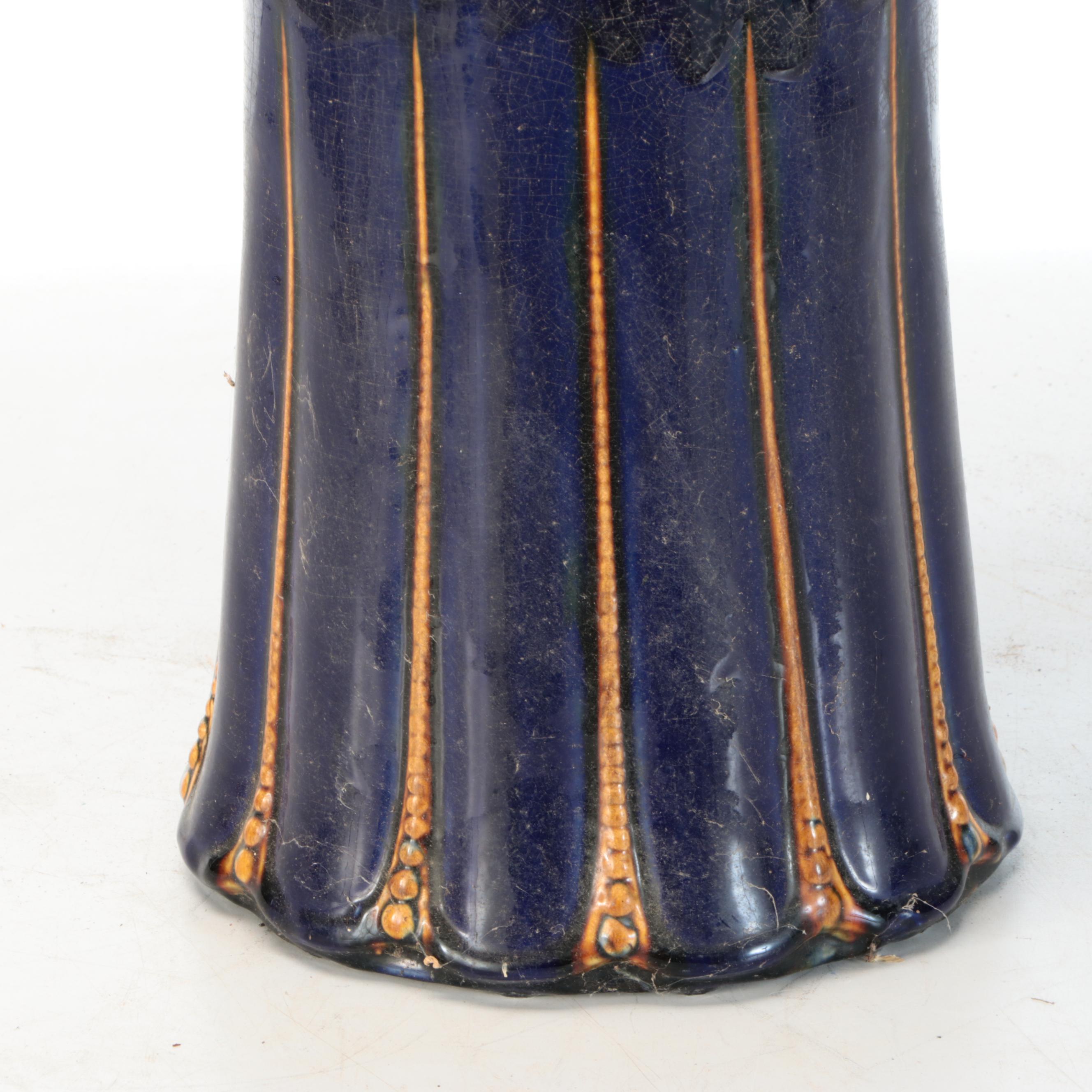 Arts and Crafts Style Matte Glaze Ceramic Umbrella Stand