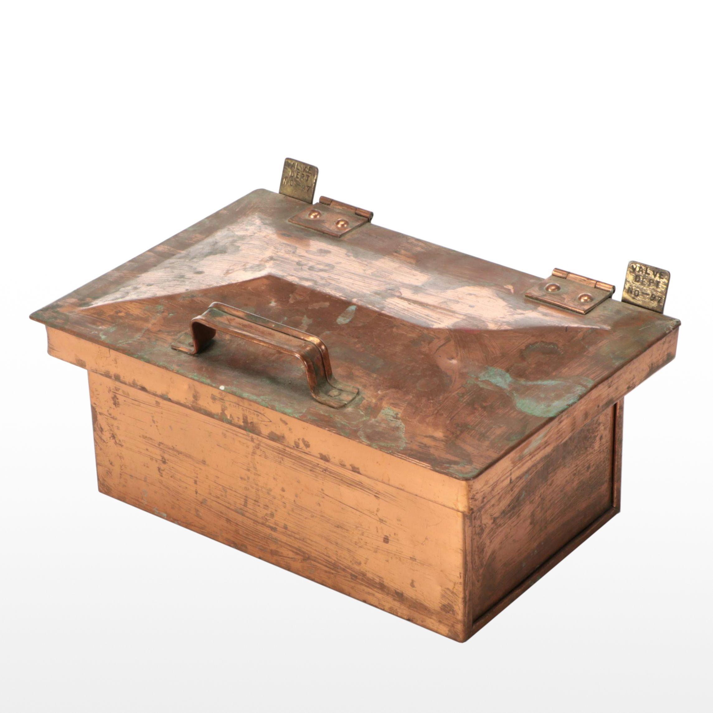 Amertorp Torpedo Component Copper Box, Early 20th Century