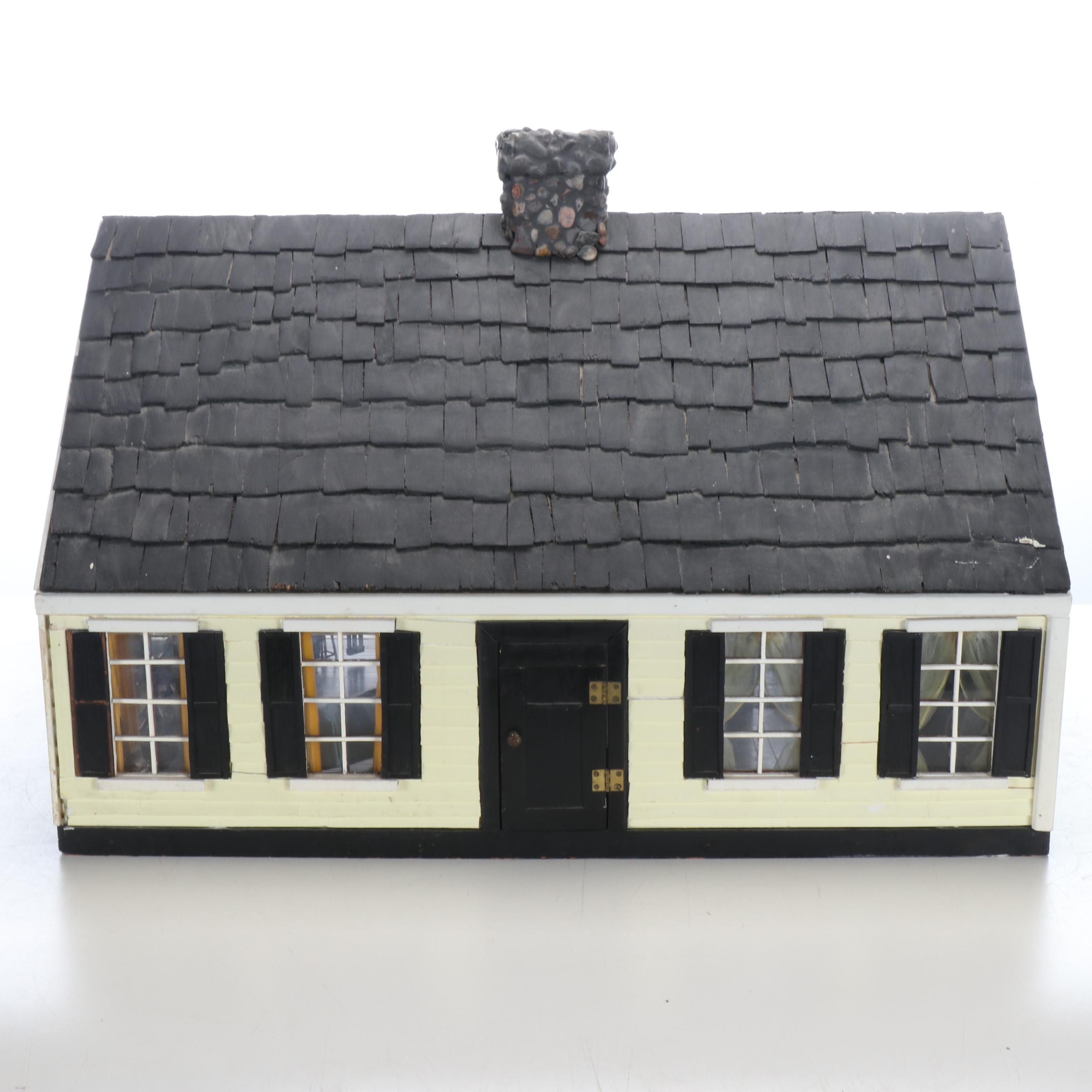 New England Style Furnished Miniature Cottage