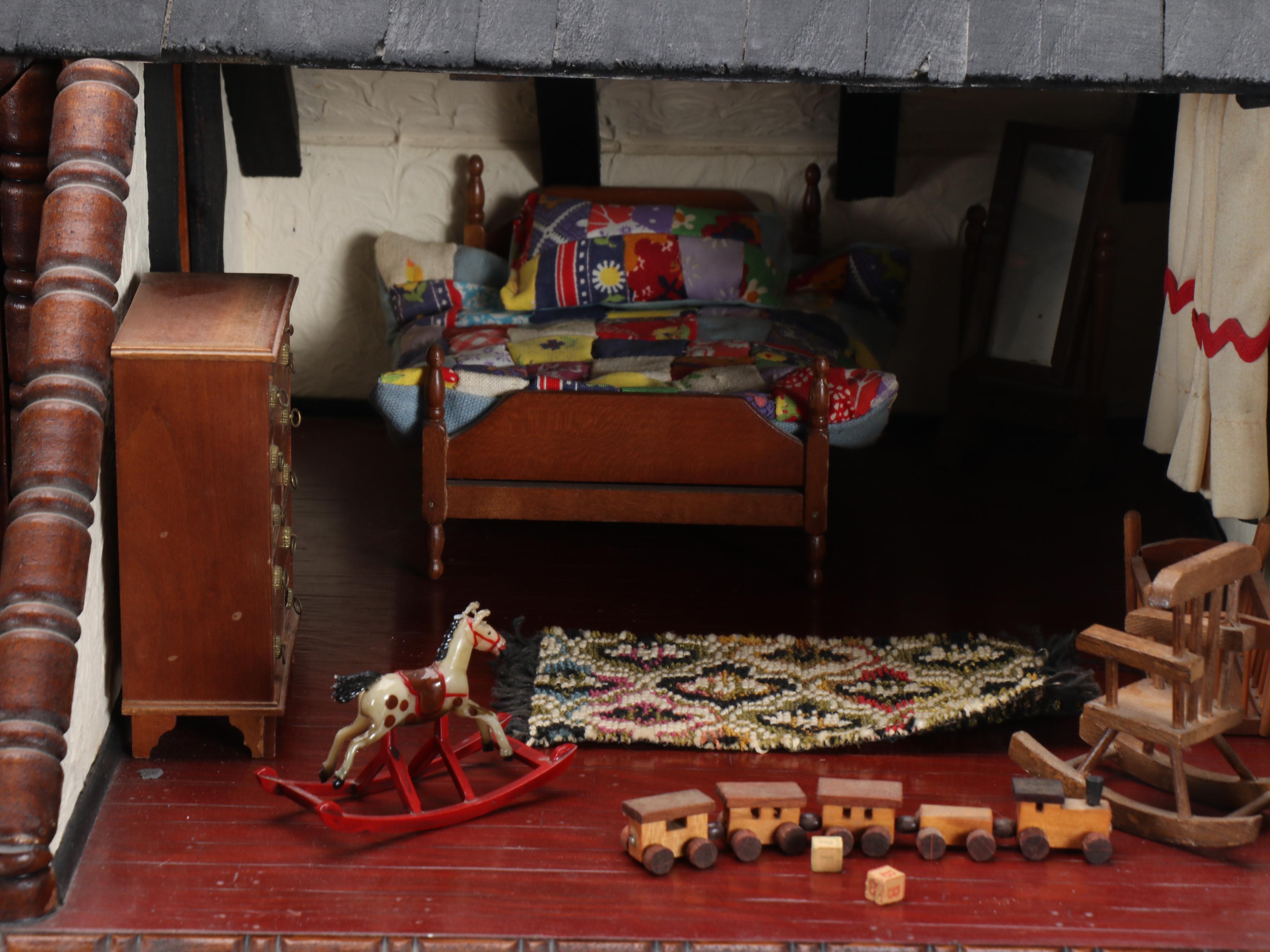 New England Style Furnished Miniature Cottage