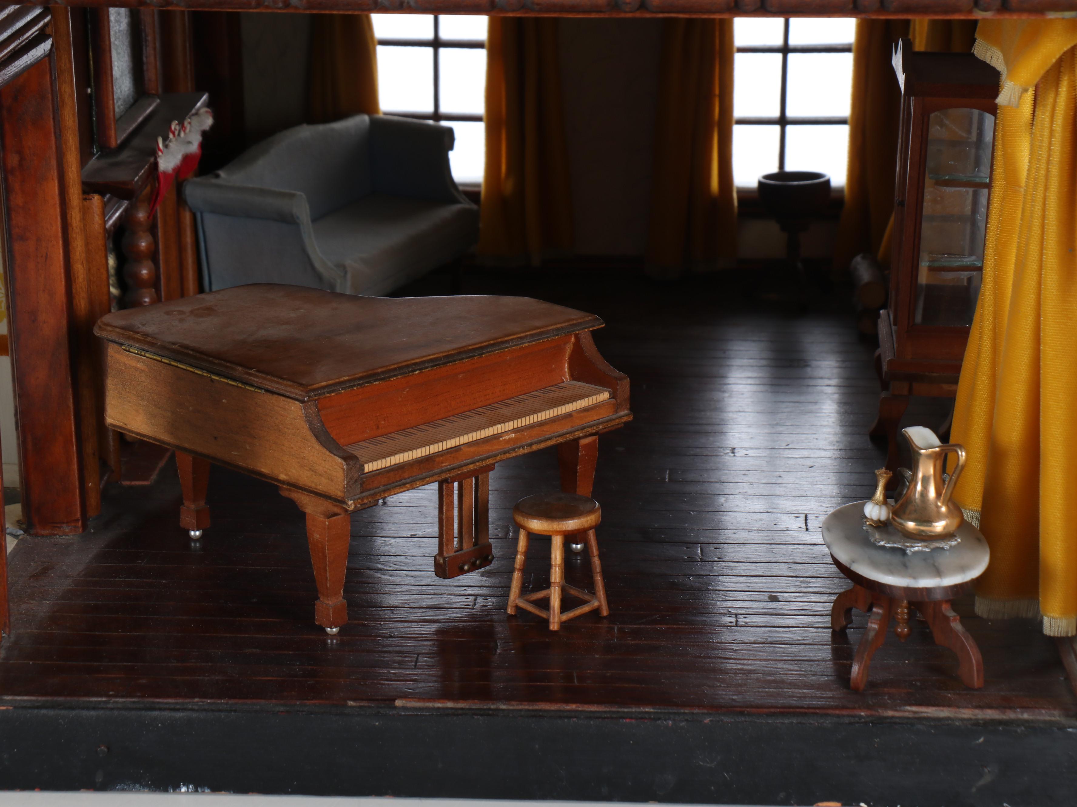 New England Style Furnished Miniature Cottage