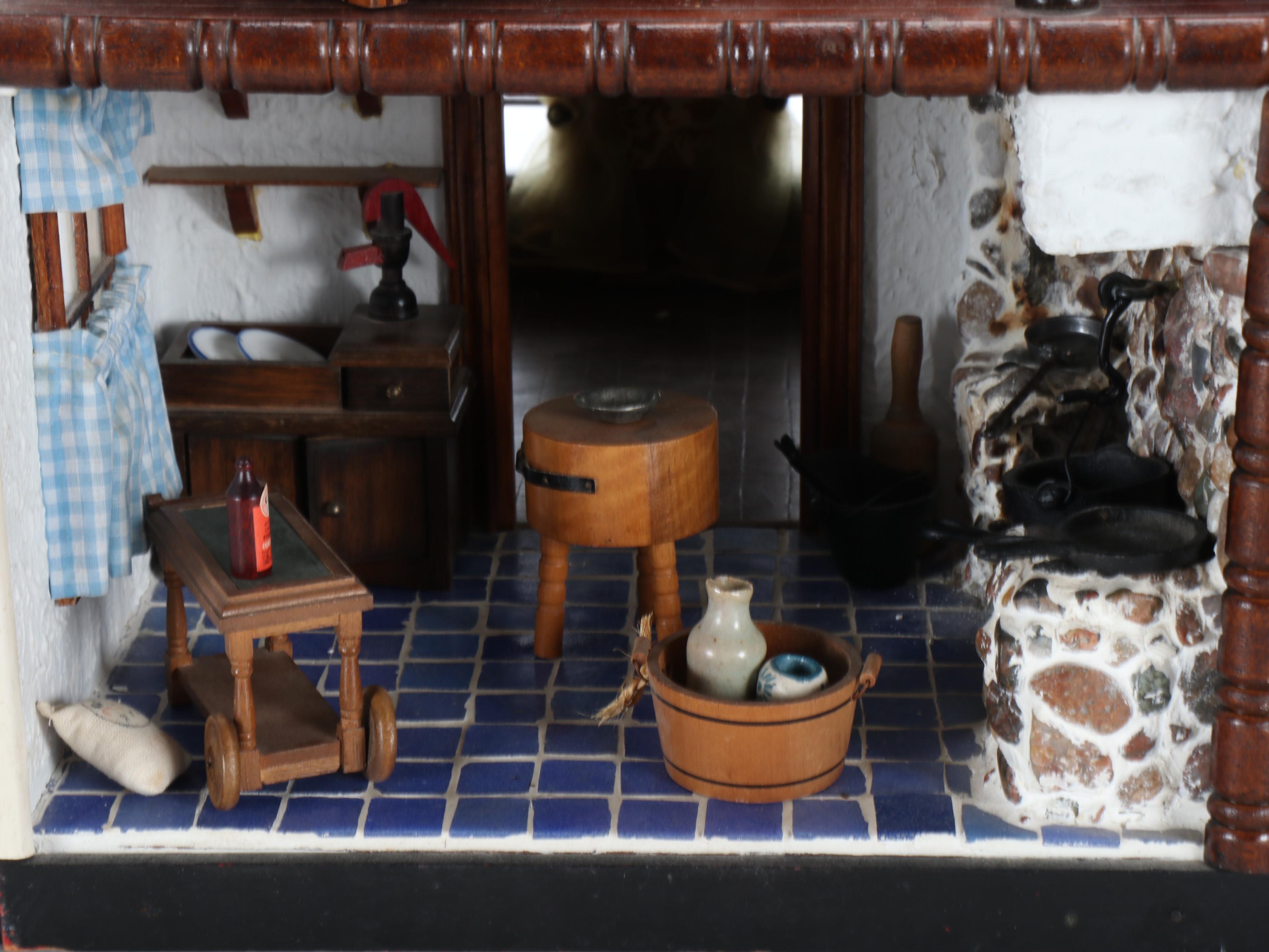 New England Style Furnished Miniature Cottage