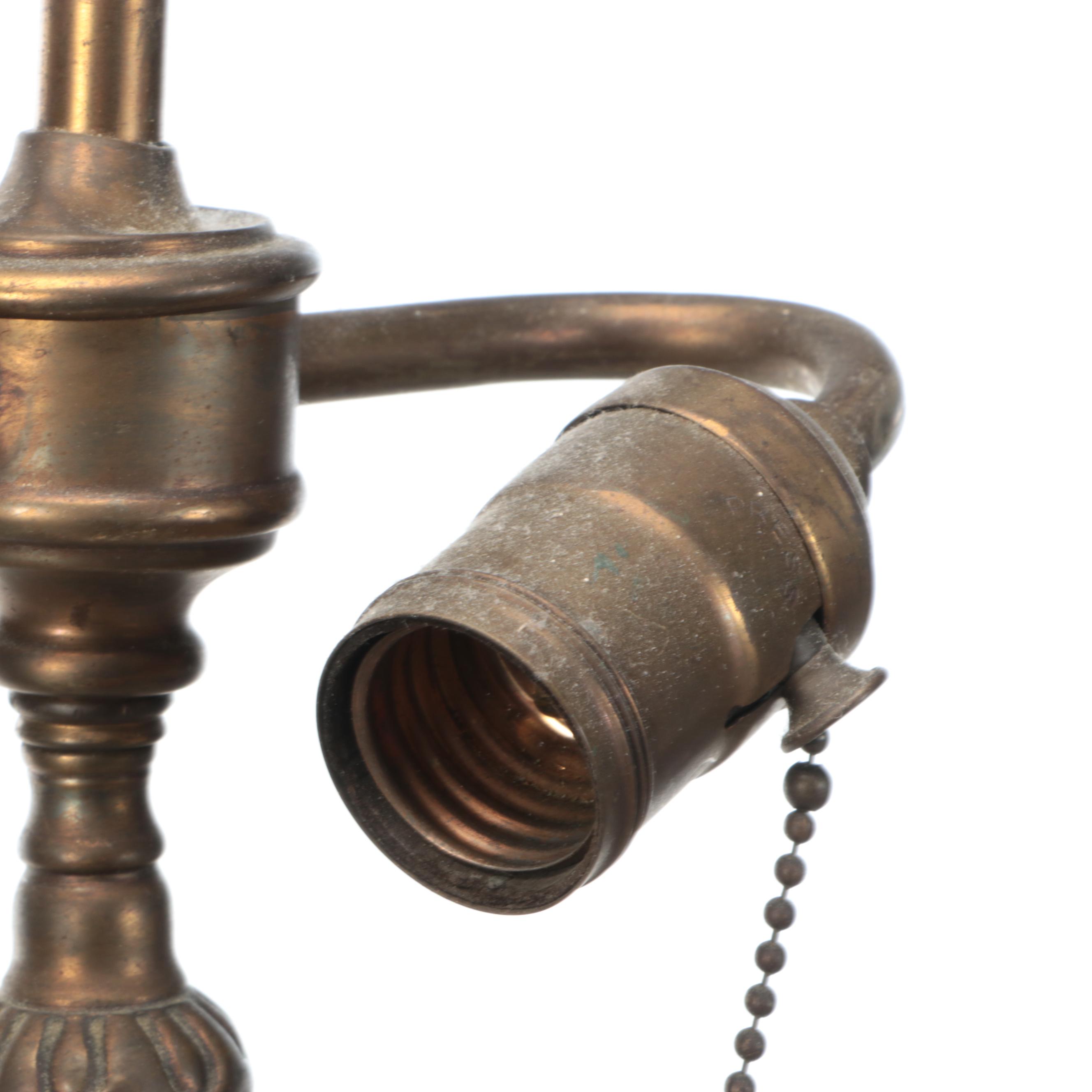 Venetian Style Etched Glass Column Floor Lamp with Drum Shade