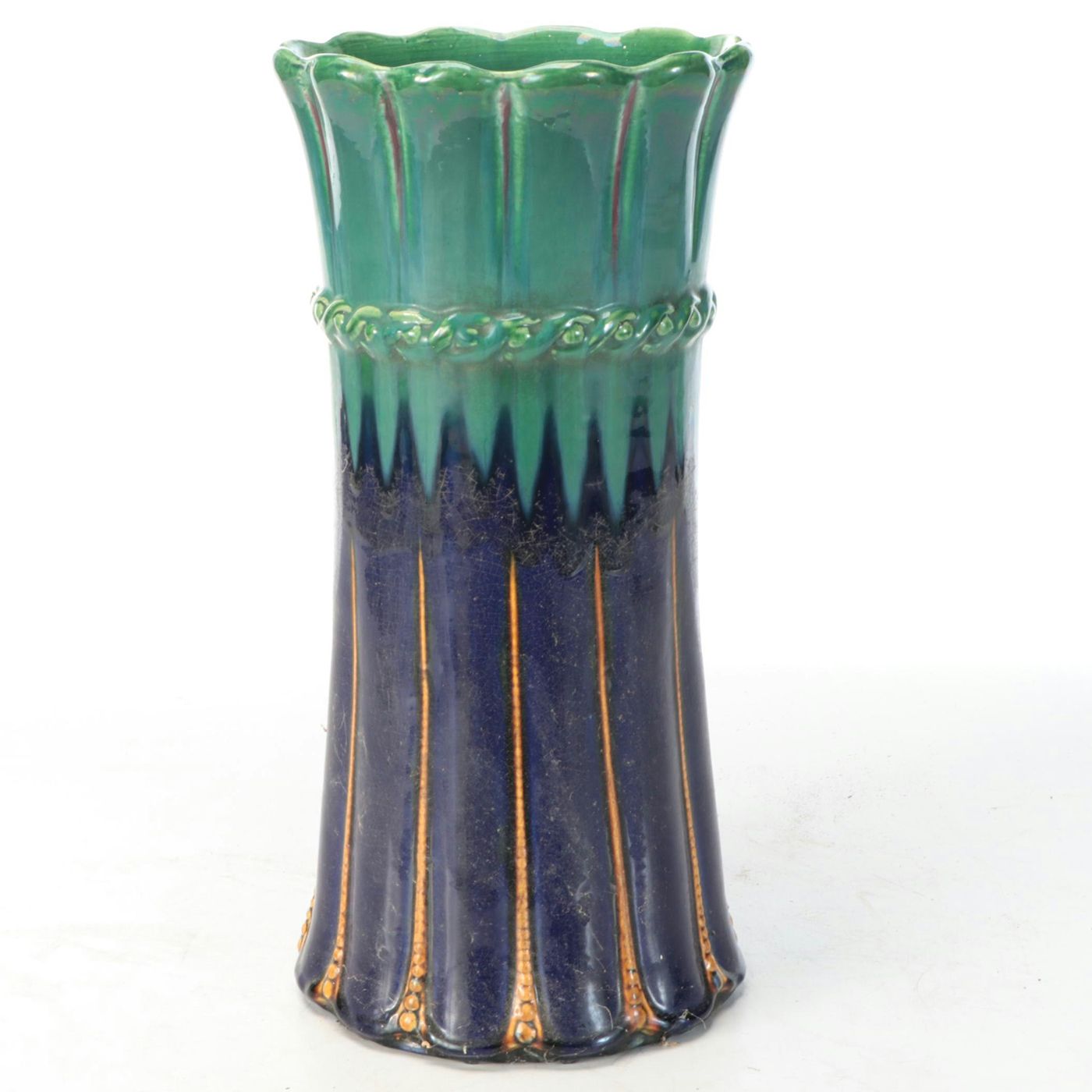 Arts and Crafts Style Matte Glaze Ceramic Umbrella Stand