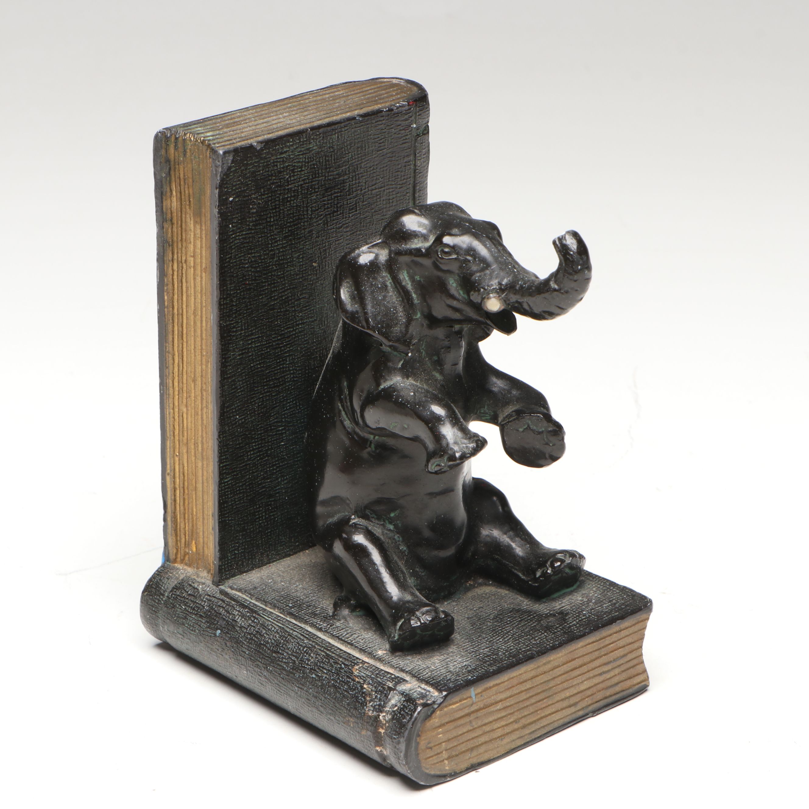 Connecticut Foundry and Other Vintage Cast Iron Elephant Bookends