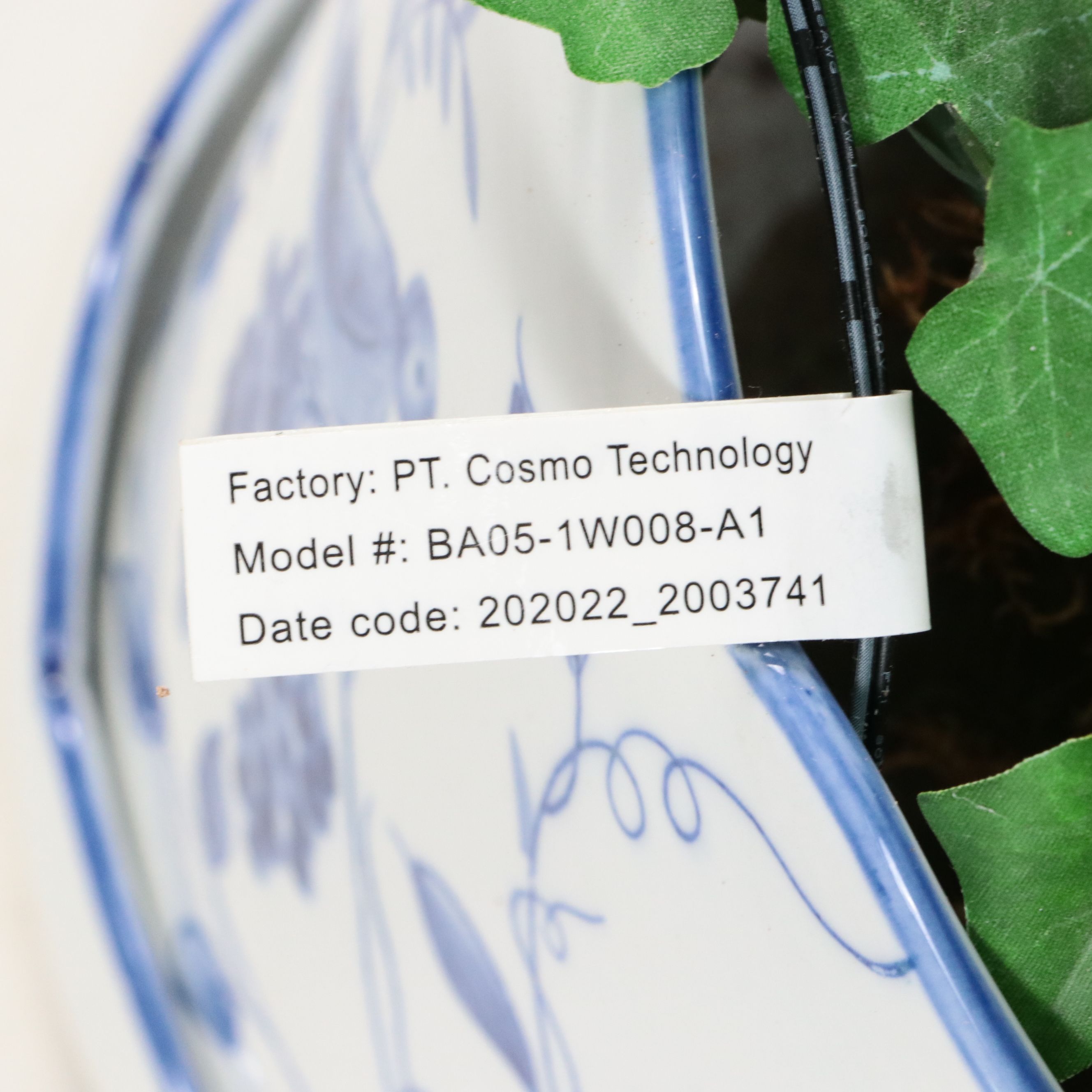 Pair of Artificial Ivy Topiaries in Andrea by Sadek Porcelain Planters