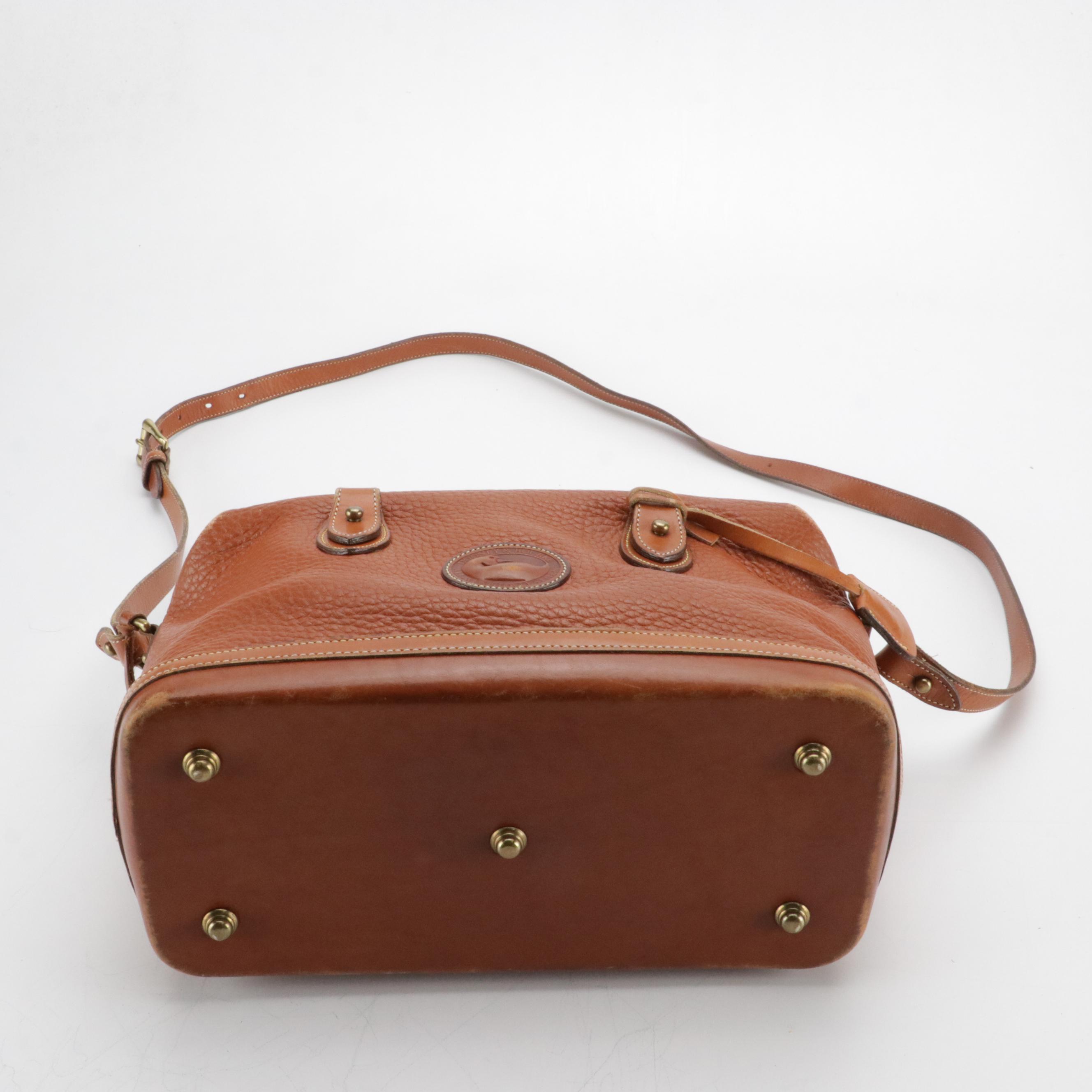 Dooney & Bourke AWL British Tan R03 Doctor Bag and R729 Taupe Satchel, USA