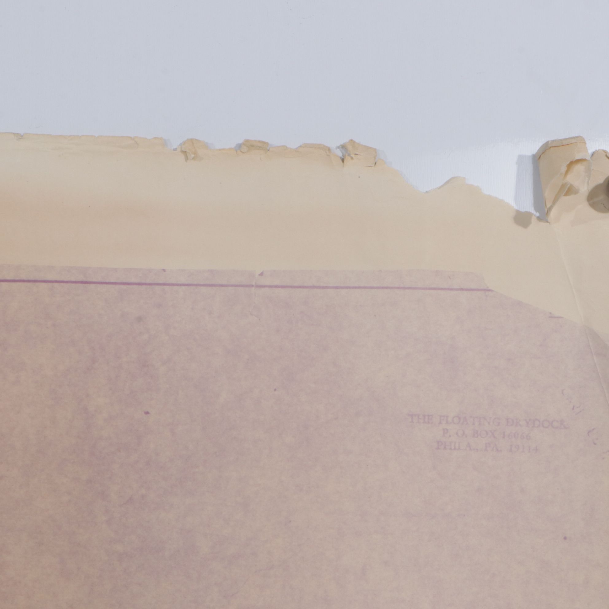 The Floating Drydock BB-38 Ship's Blueprint of Inboard & Outboard Profiles