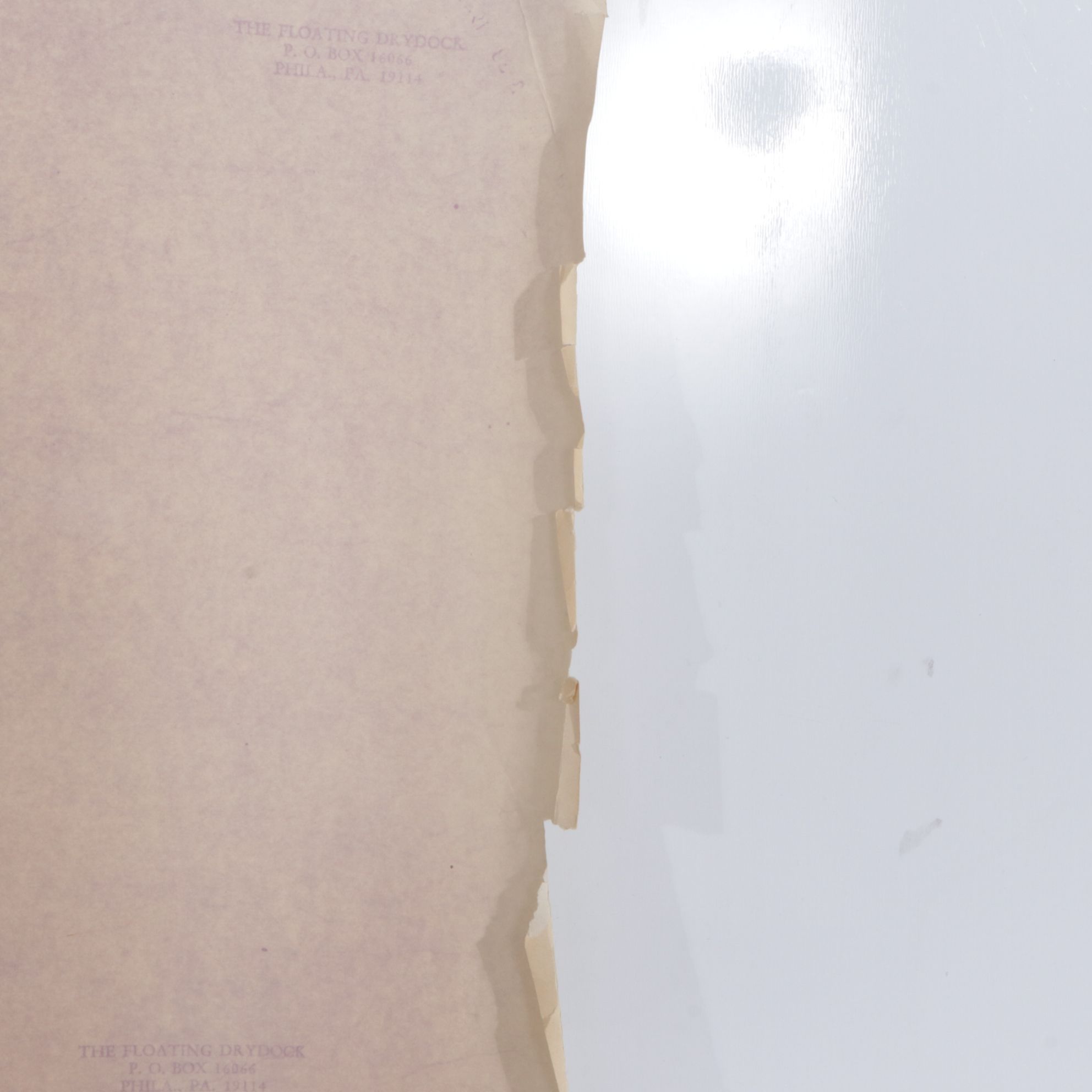 The Floating Drydock BB-38 Ship's Blueprint of Inboard & Outboard Profiles