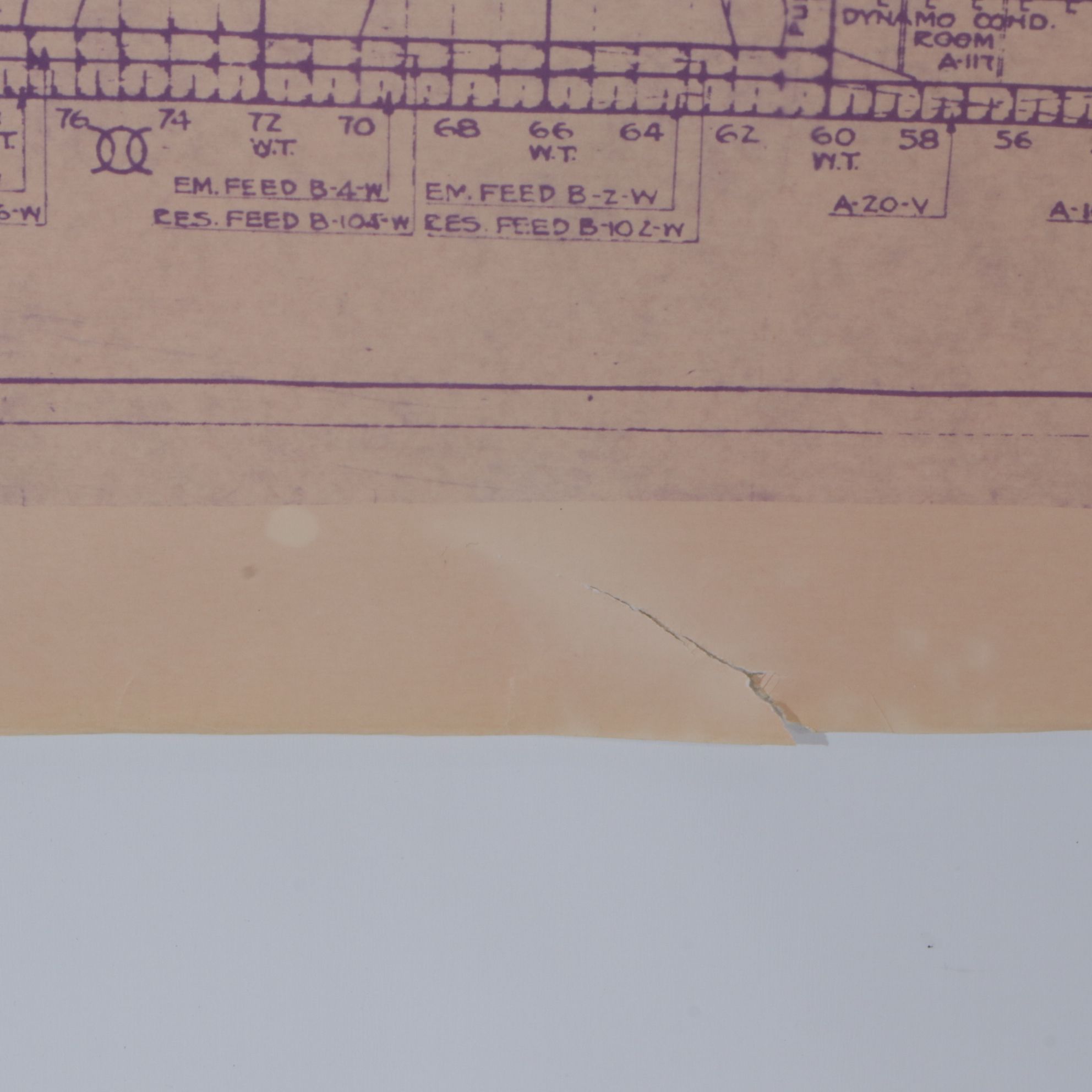 The Floating Drydock BB-38 Ship's Blueprint of Inboard & Outboard Profiles