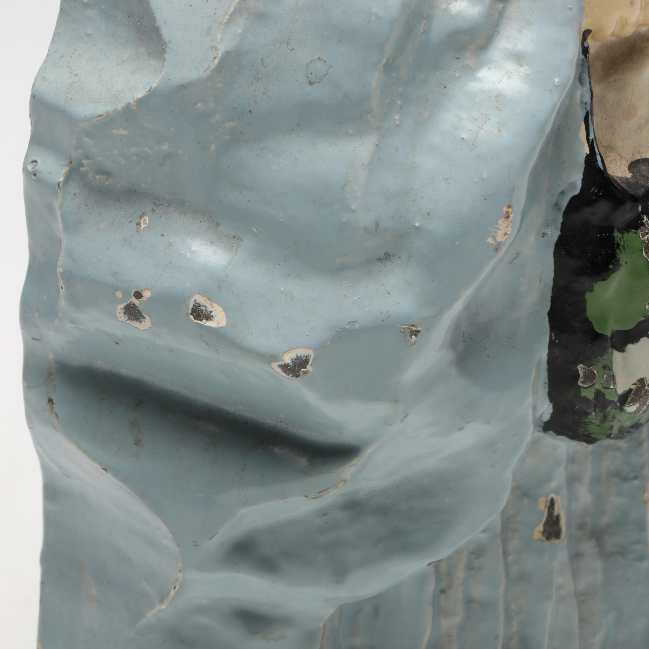 LVL Colonial Woman Cold-Painted Cast Iron Doorstop, c. 1920