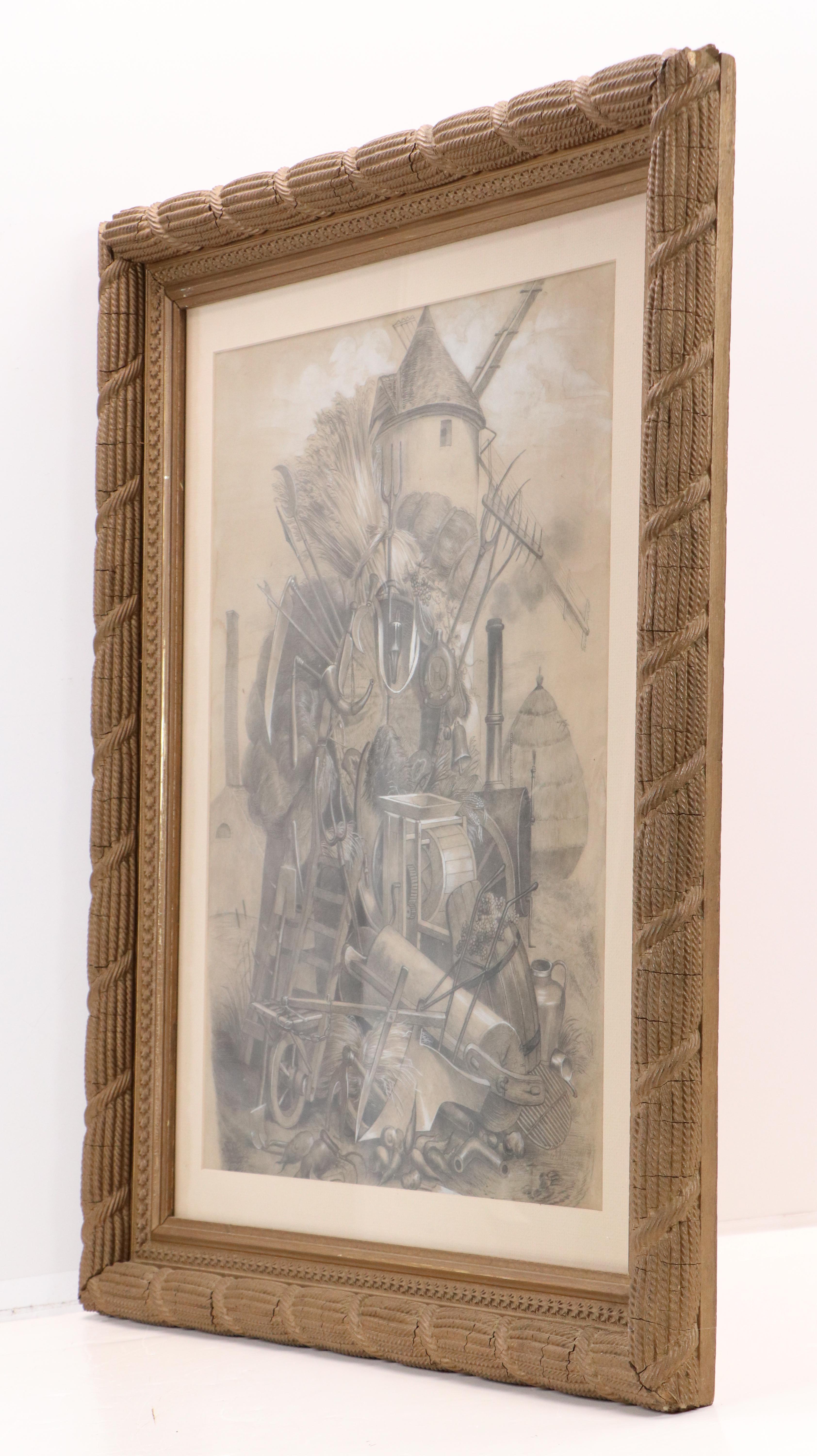 French School Drawing After Victor Vincent Adam "Trophées Agriculture"