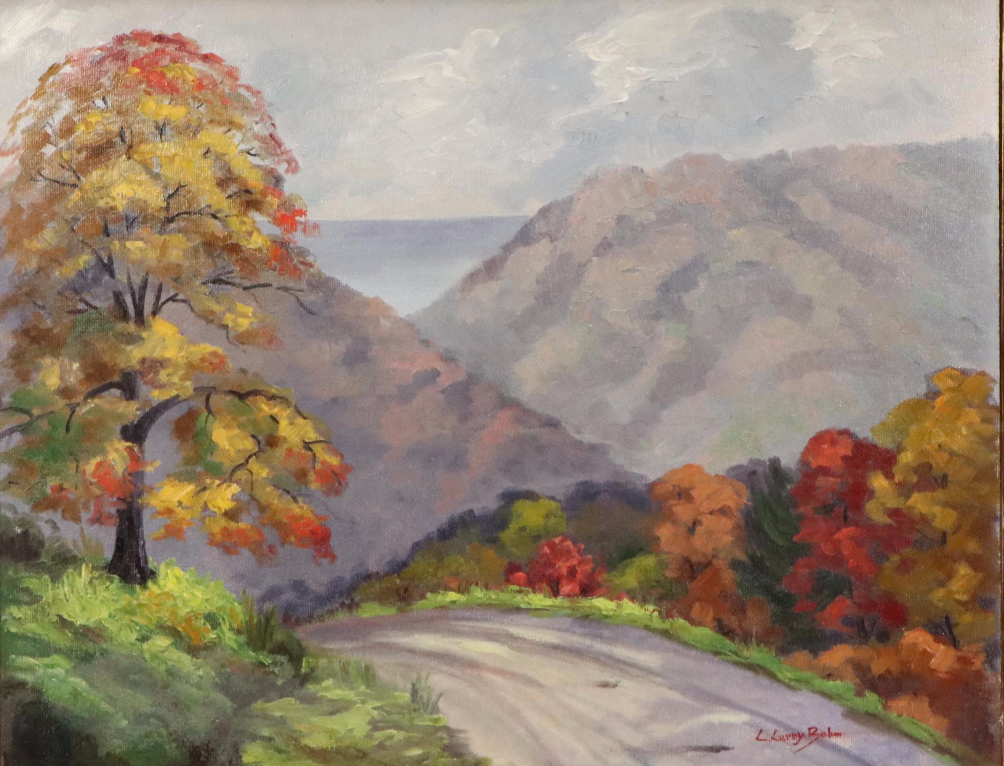 Claude Curry Bohm Oil Painting "October in the Smokies," Late 20th Century