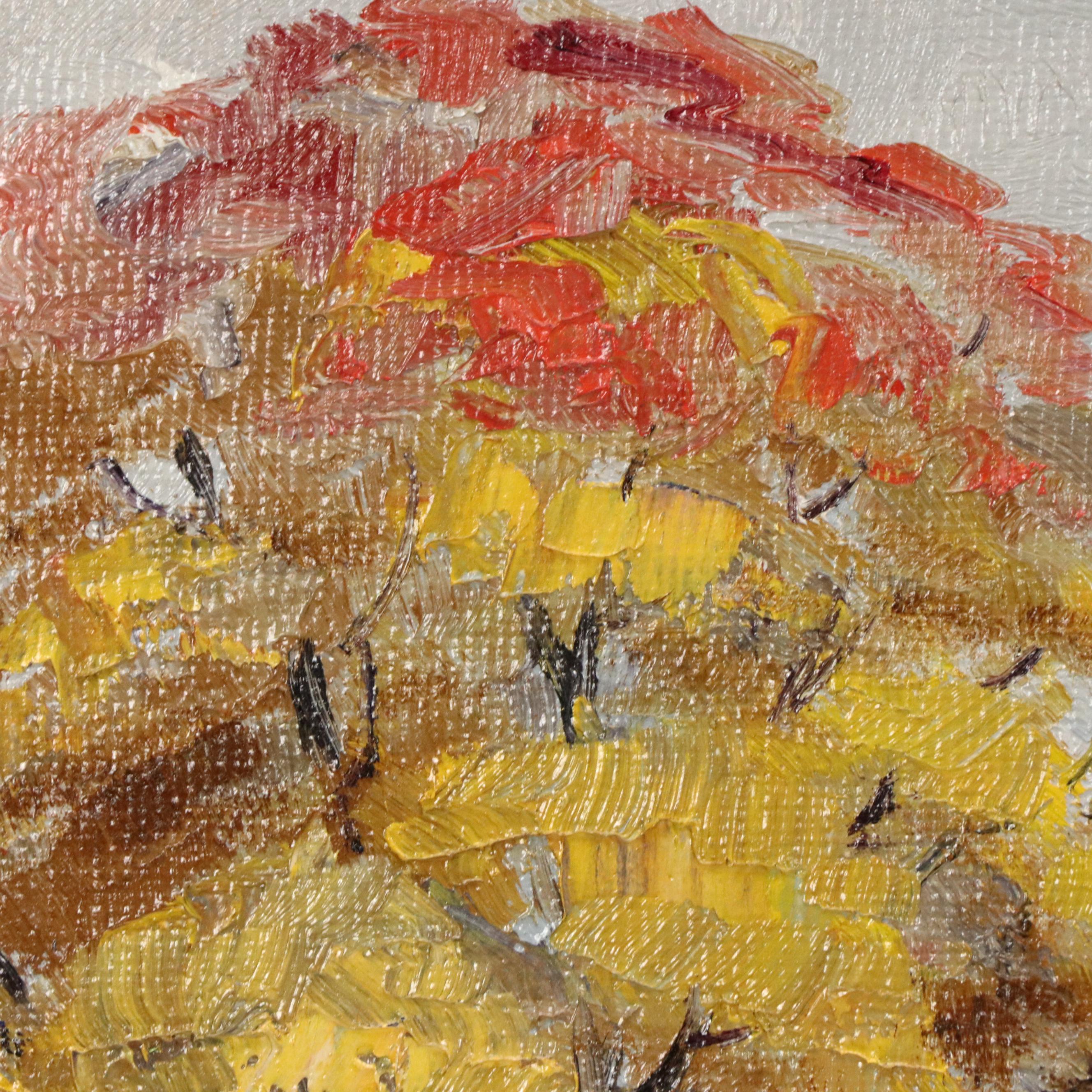 Claude Curry Bohm Oil Painting "October in the Smokies," Late 20th Century