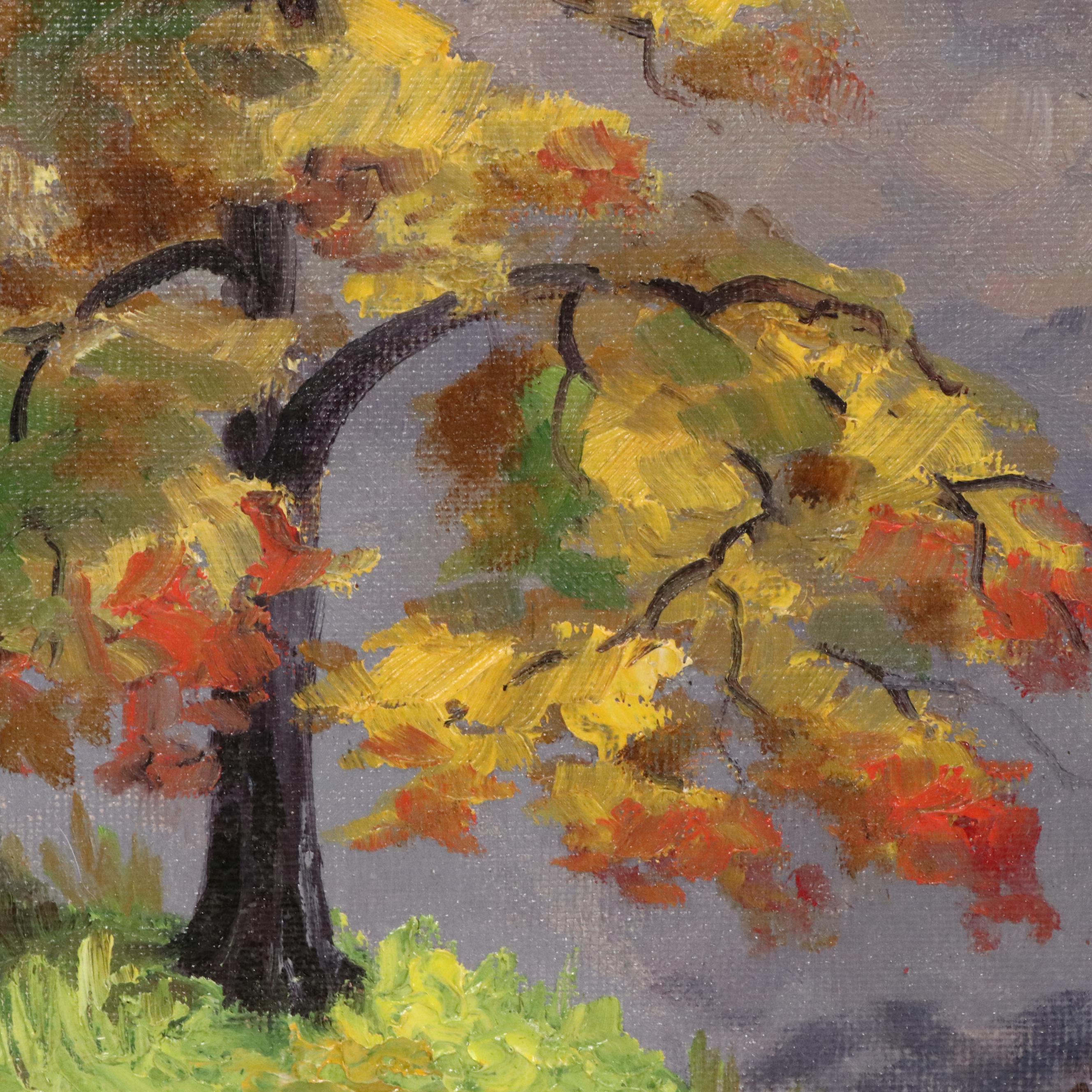 Claude Curry Bohm Oil Painting "October in the Smokies," Late 20th Century