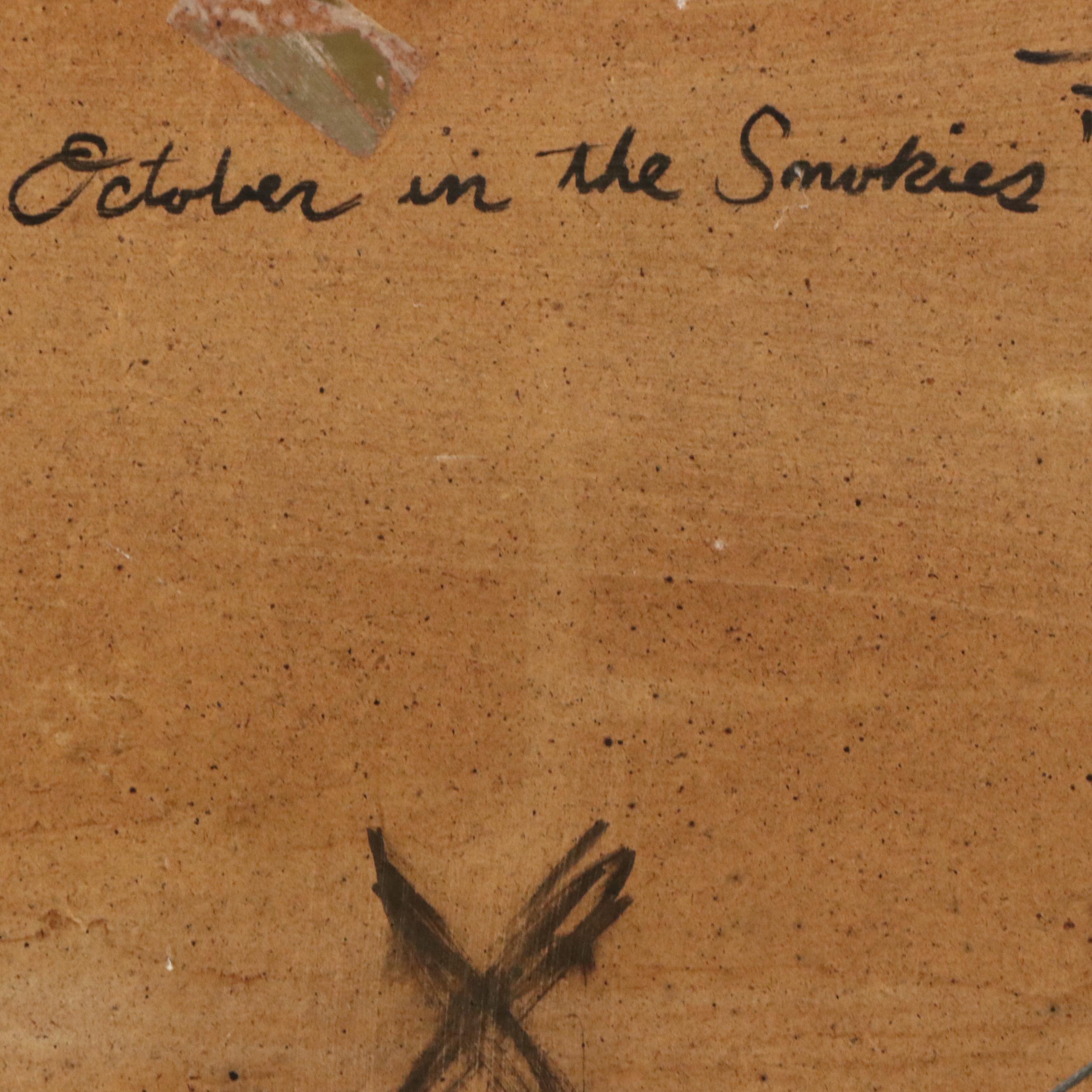 Claude Curry Bohm Oil Painting "October in the Smokies," Late 20th Century