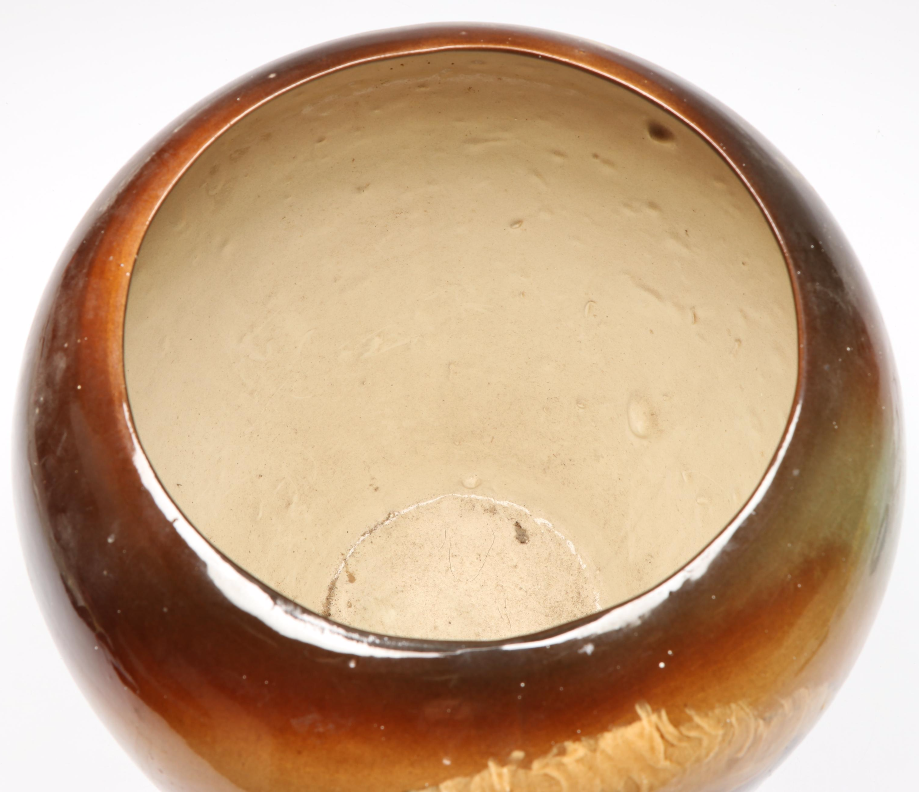 Rick Wisecarver Hand-Painted Art Pottery Portrait Vase