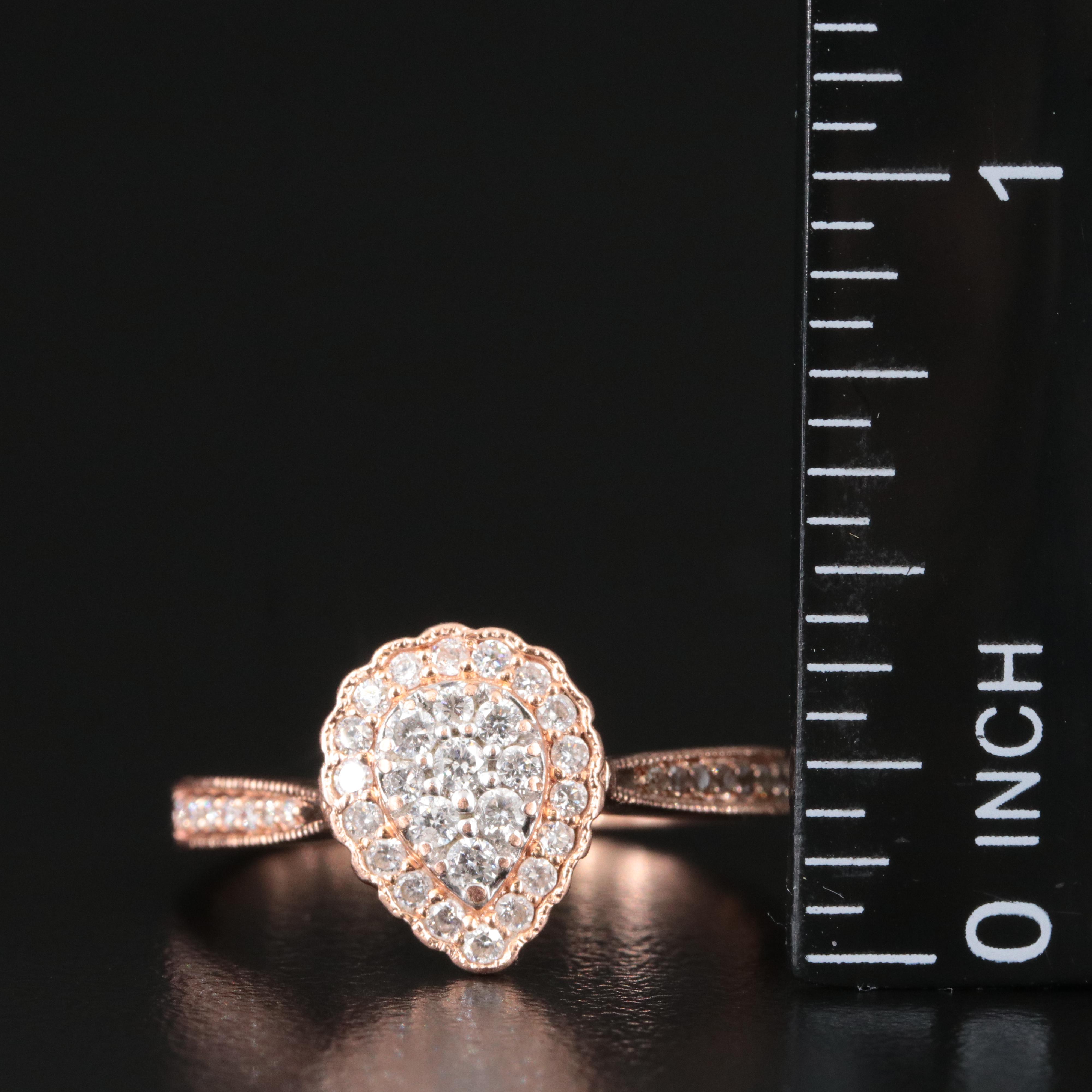 14K Rose Gold 0.45 CTW Diamond Ring