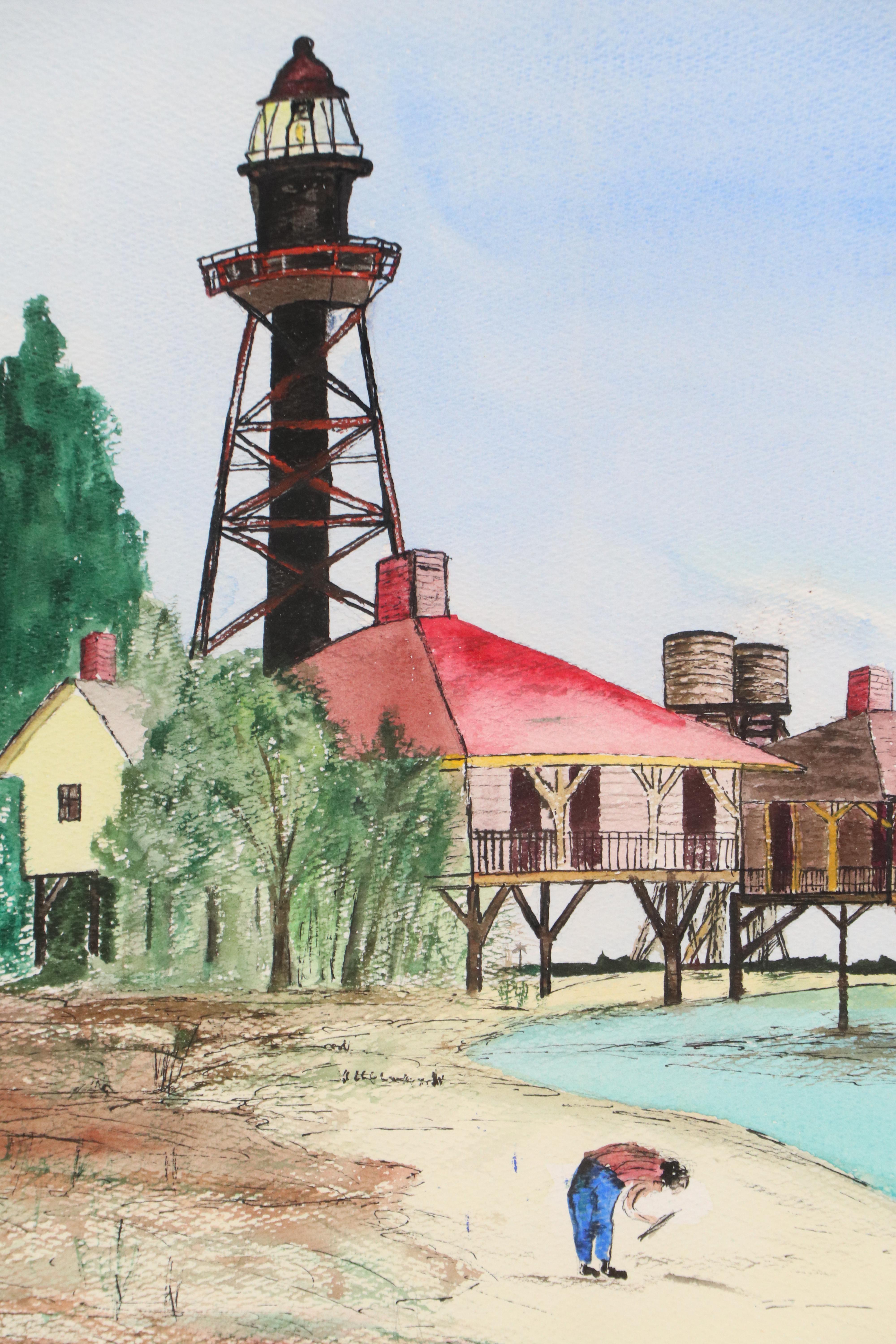 Bud Westendorf Coastal Watercolor Painting "Sanibel Light," 1957