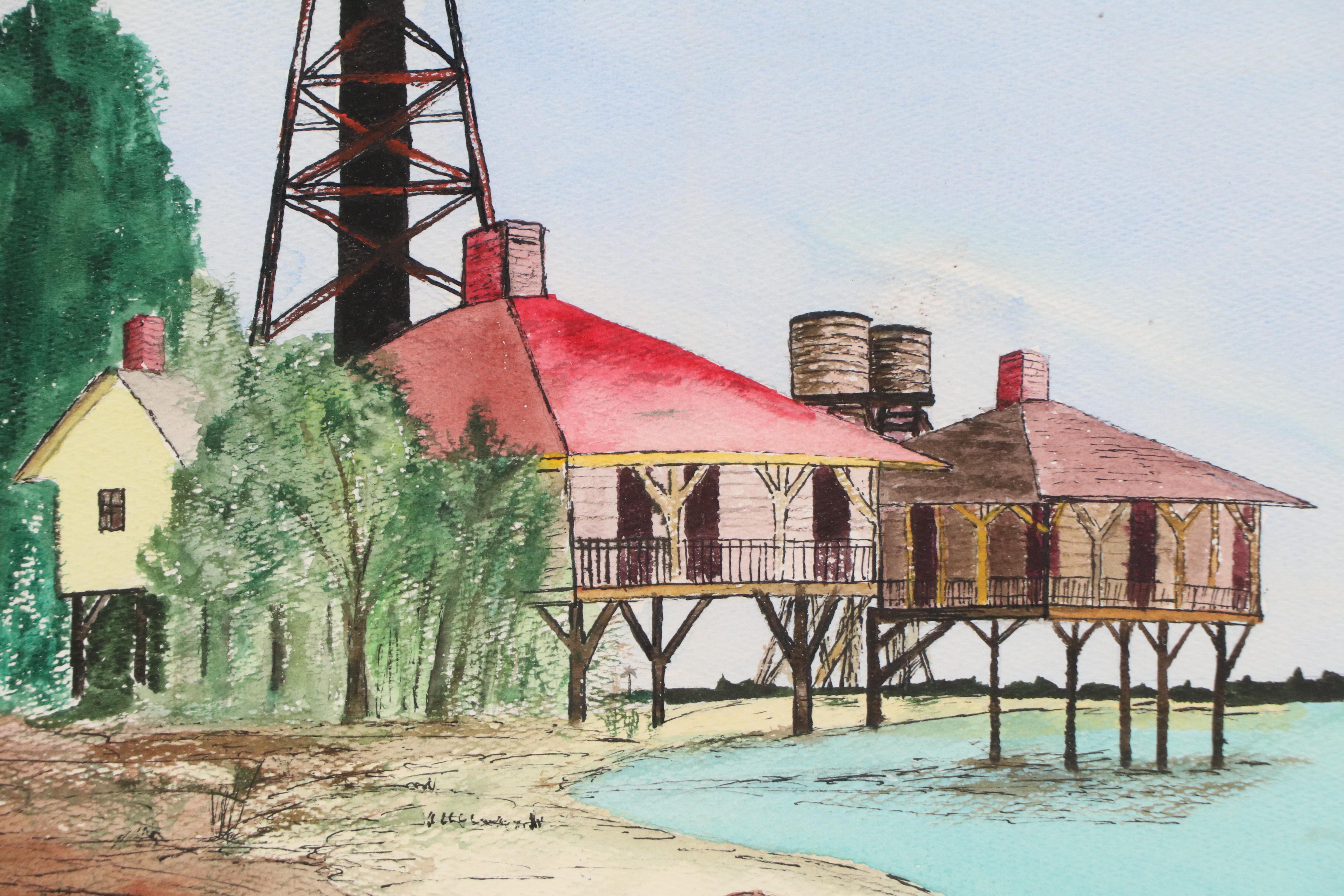 Bud Westendorf Coastal Watercolor Painting "Sanibel Light," 1957