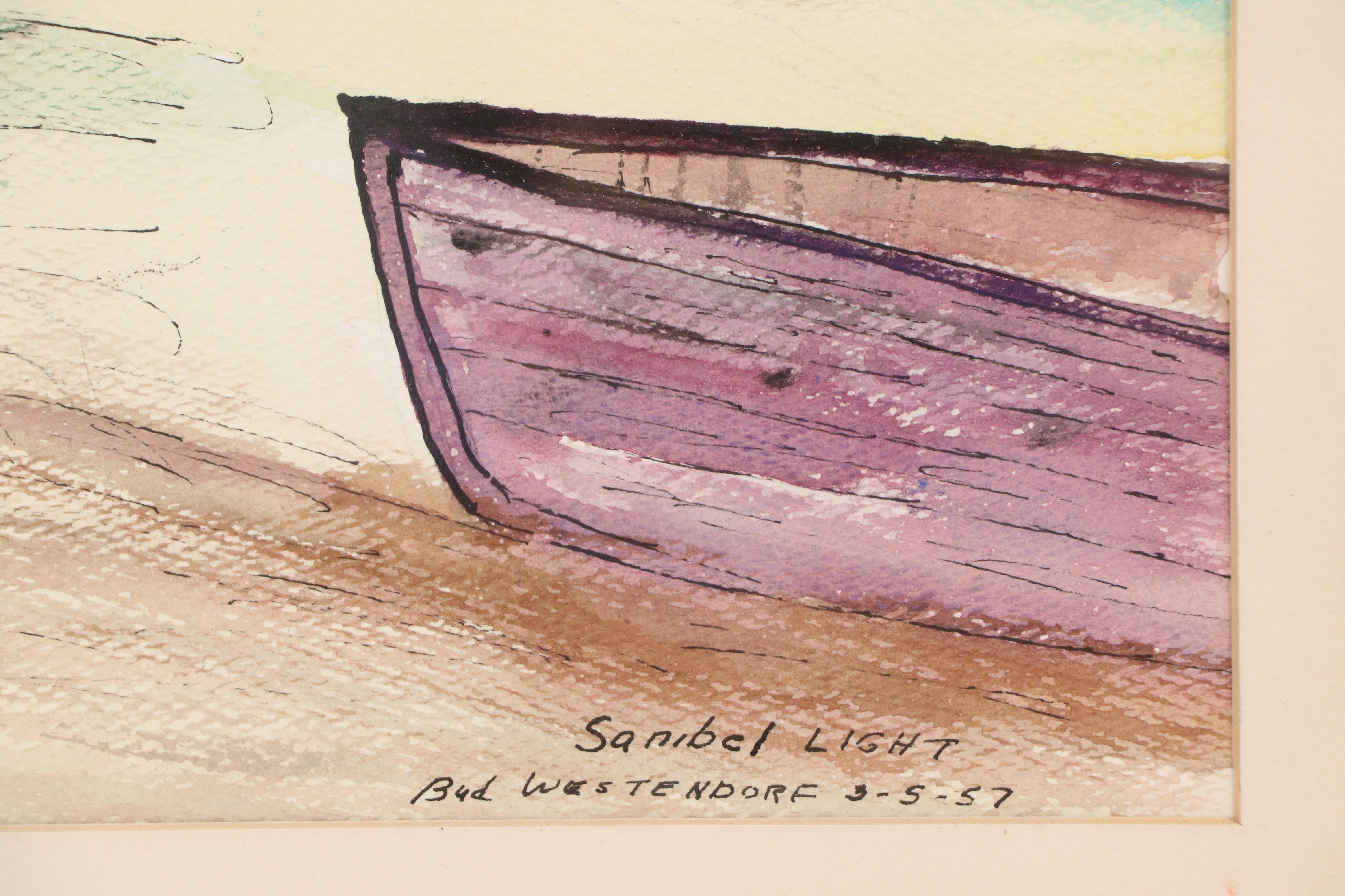 Bud Westendorf Coastal Watercolor Painting "Sanibel Light," 1957
