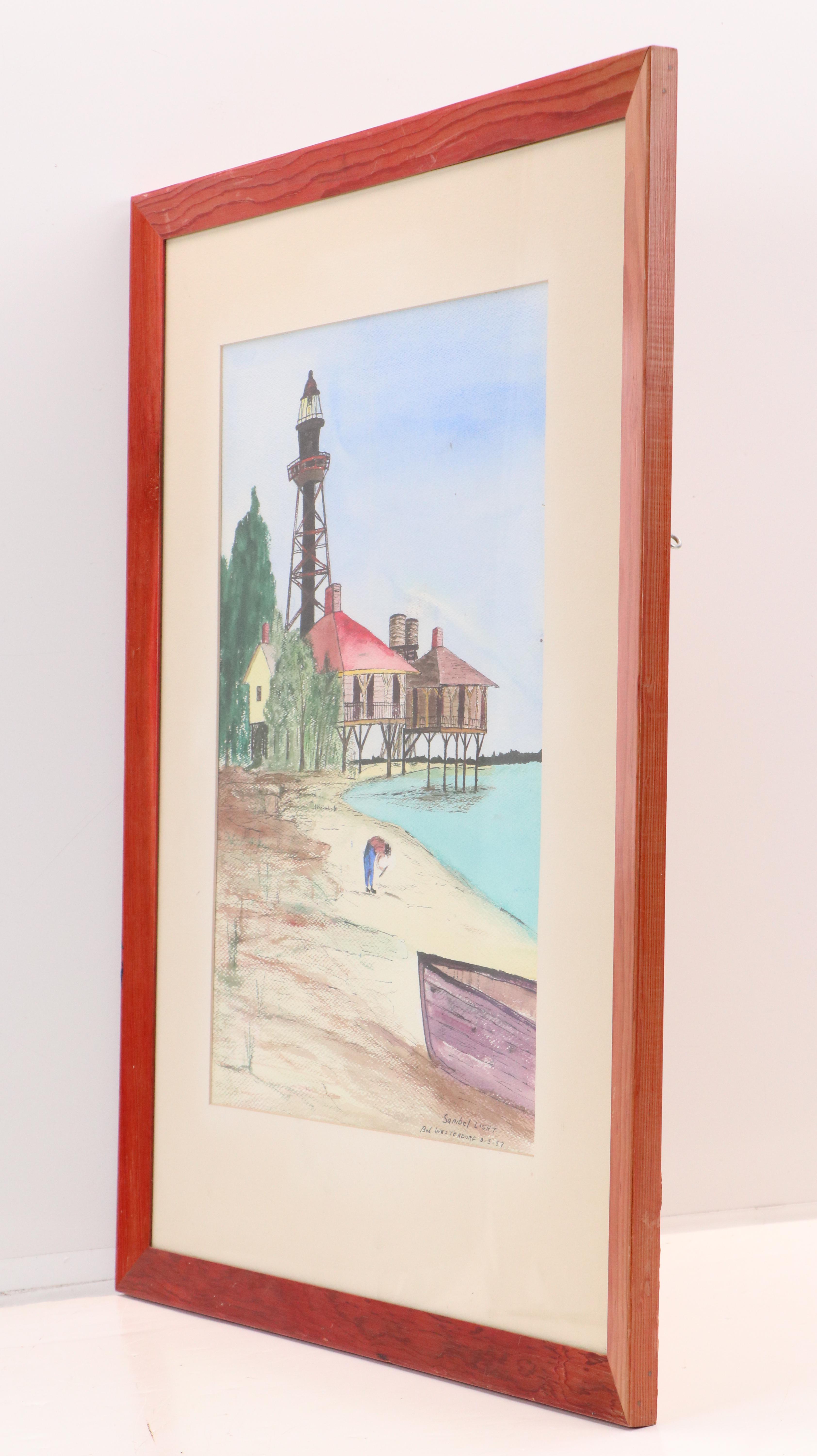 Bud Westendorf Coastal Watercolor Painting "Sanibel Light," 1957