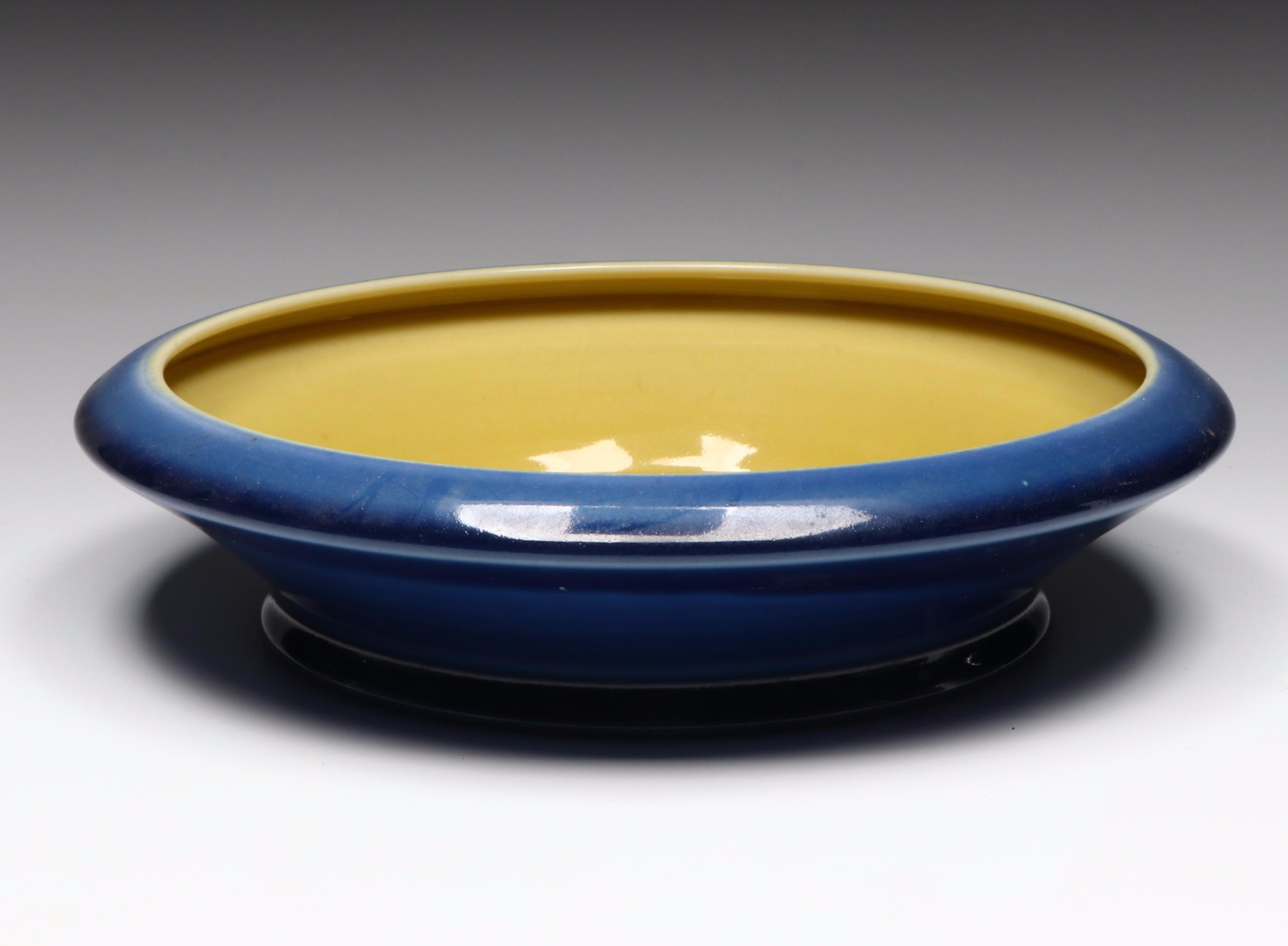 Rookwood Pottery Art Deco Couple Flower Frog and Low Bowl, 1921 & 1922