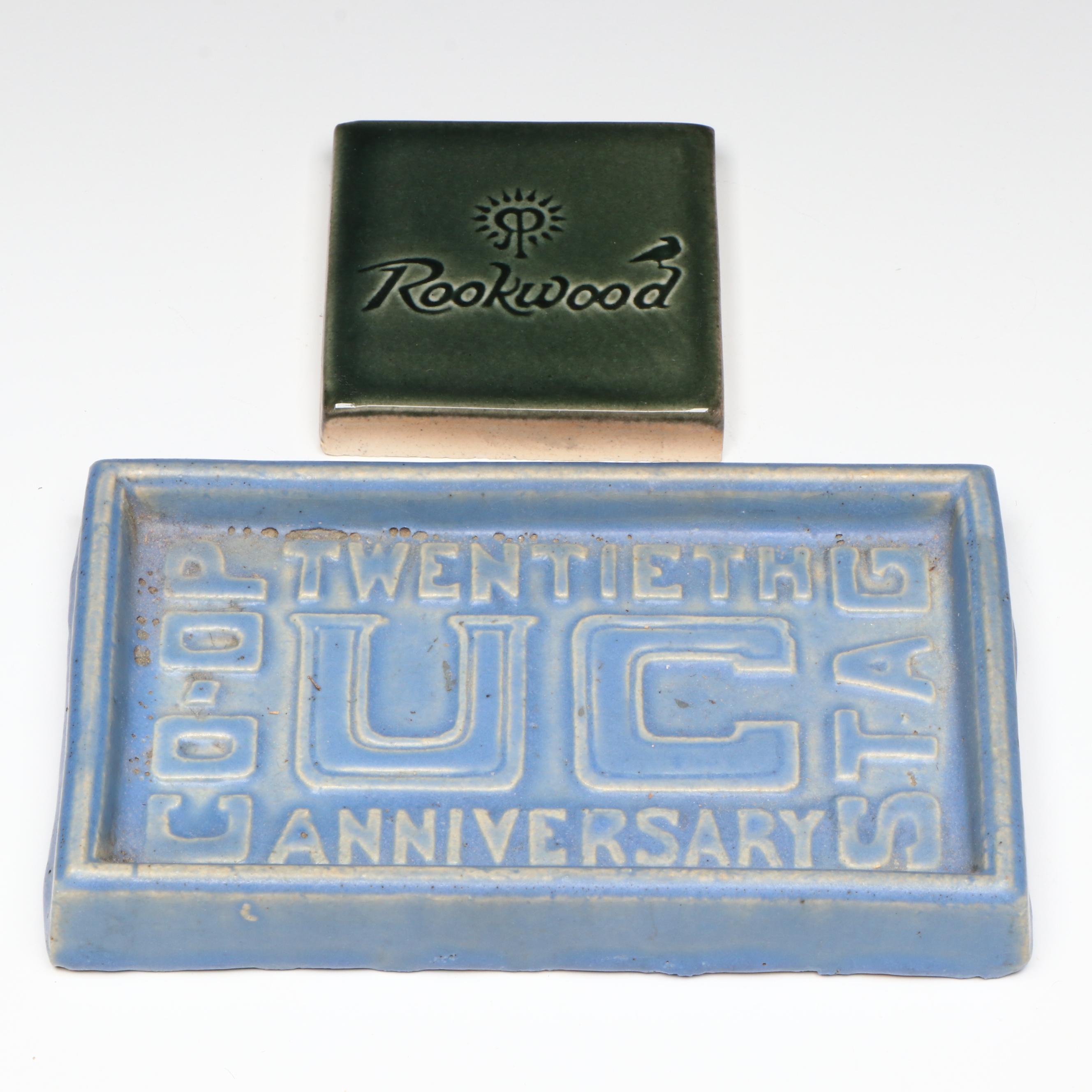Rookwood Pottery for Cincinnati University 20th Anniversary Tile and More