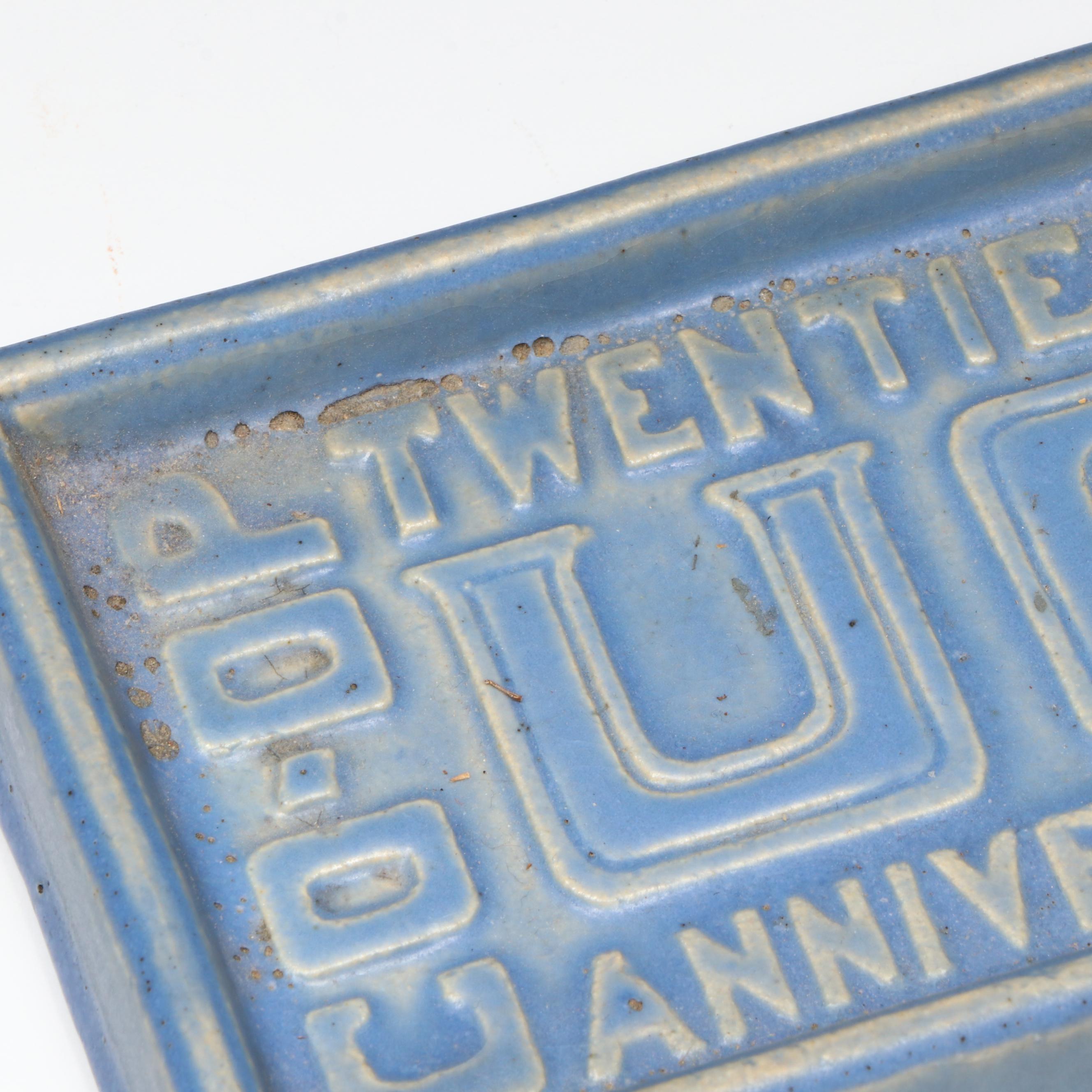 Rookwood Pottery for Cincinnati University 20th Anniversary Tile and More