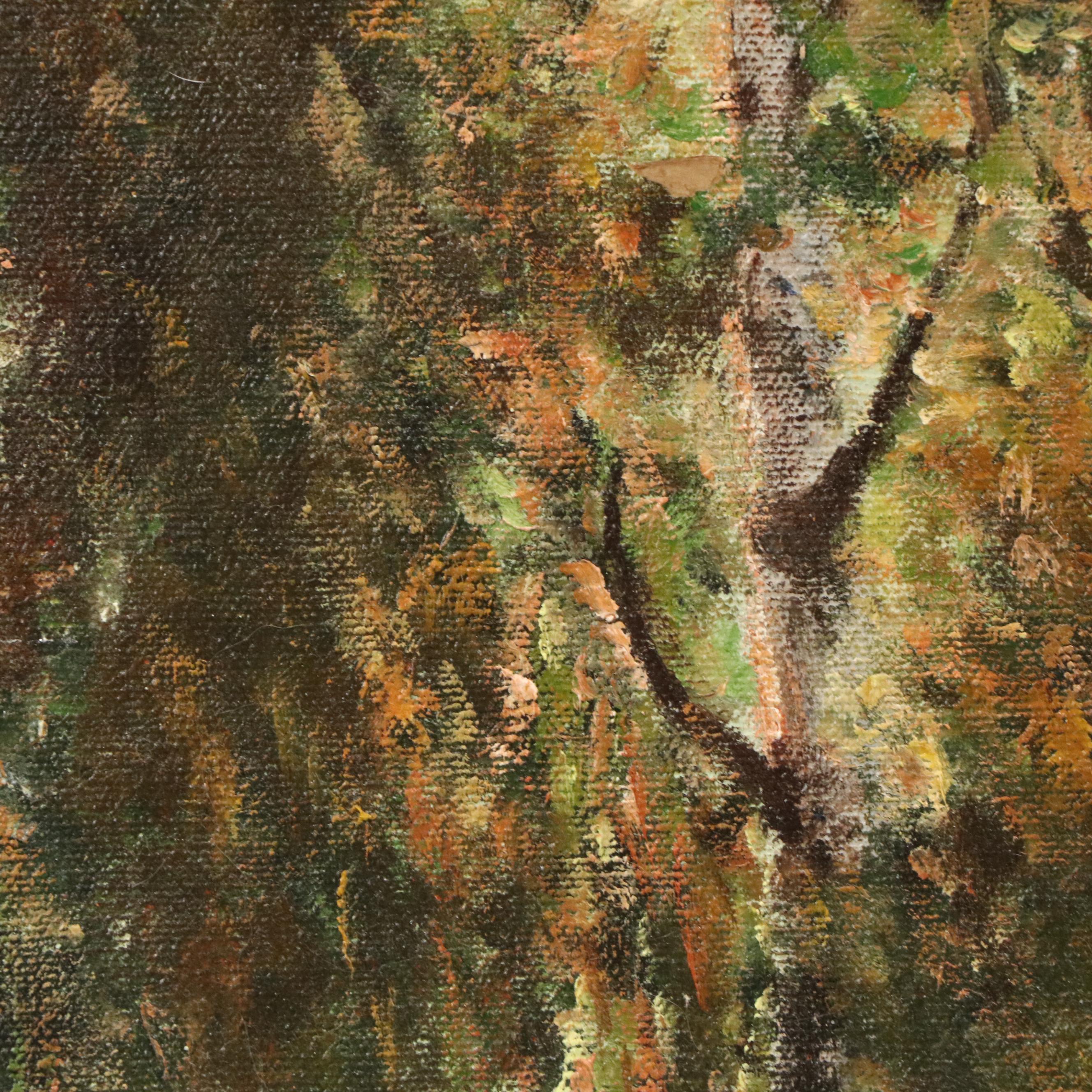 Adolph Robert Shulz Oil Landscape Painting, Circa 1971