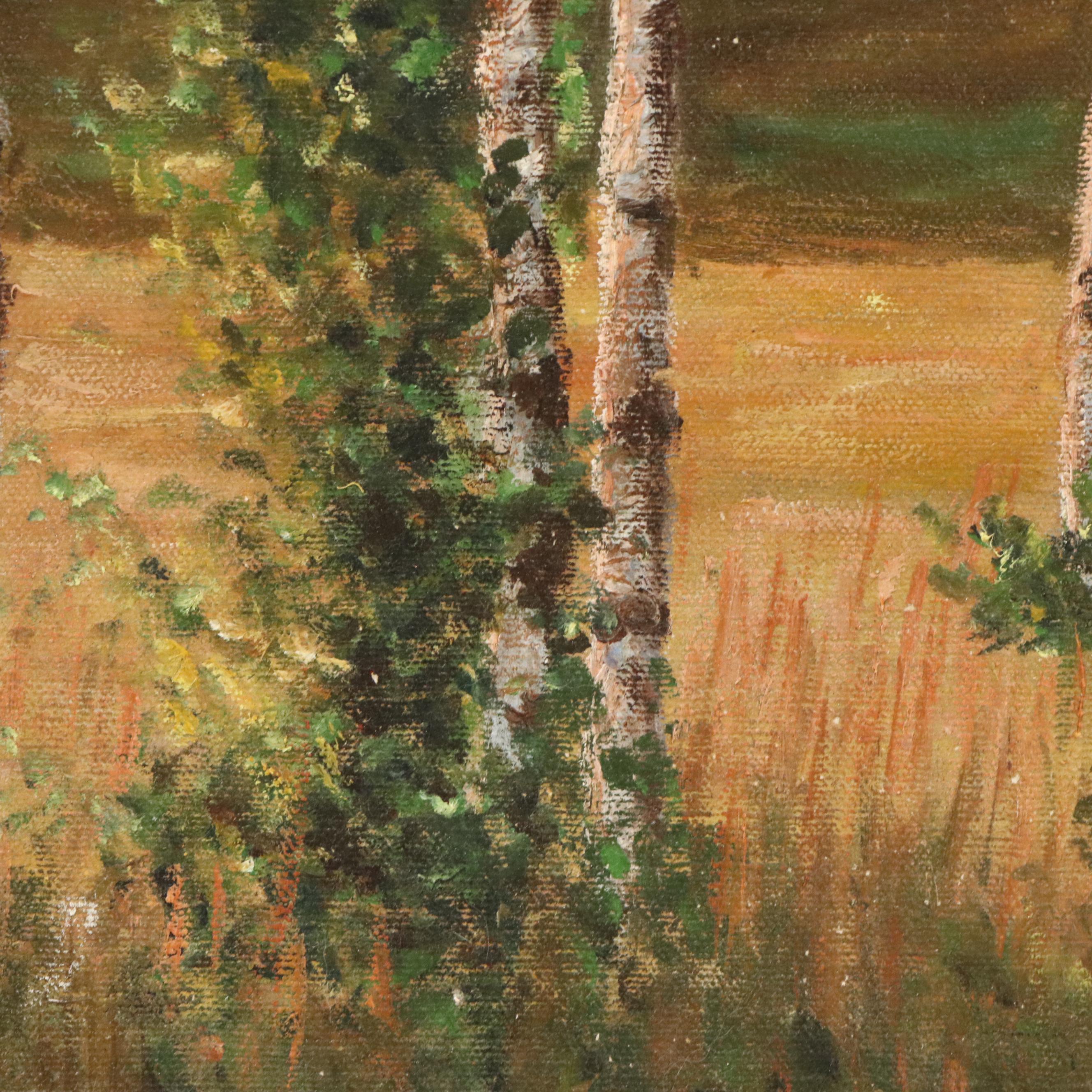 Adolph Robert Shulz Oil Landscape Painting, Circa 1971