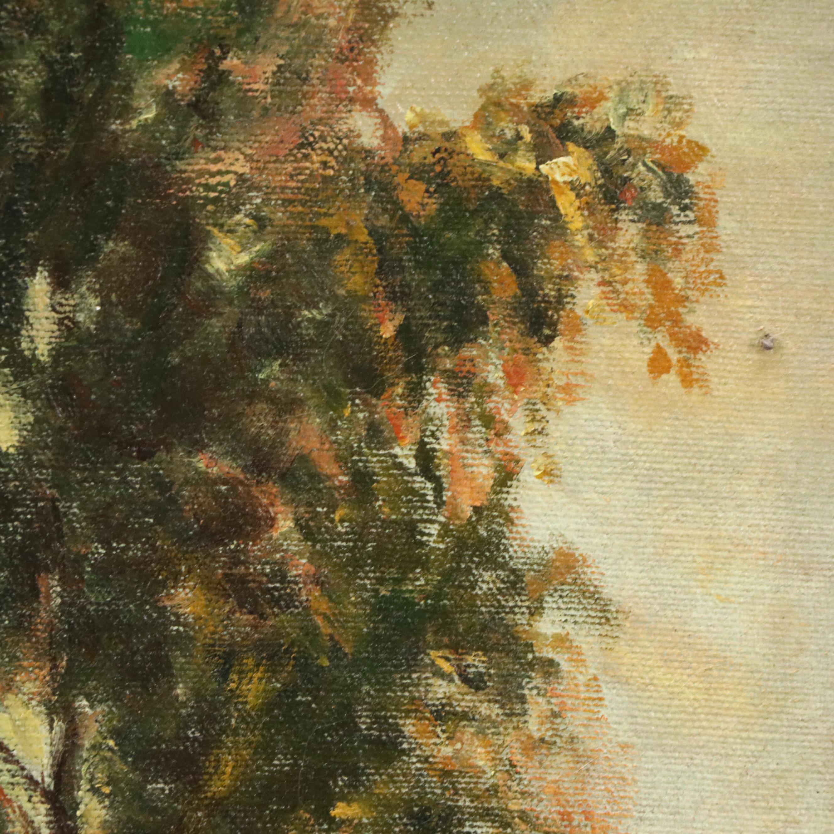 Adolph Robert Shulz Oil Landscape Painting, Circa 1971