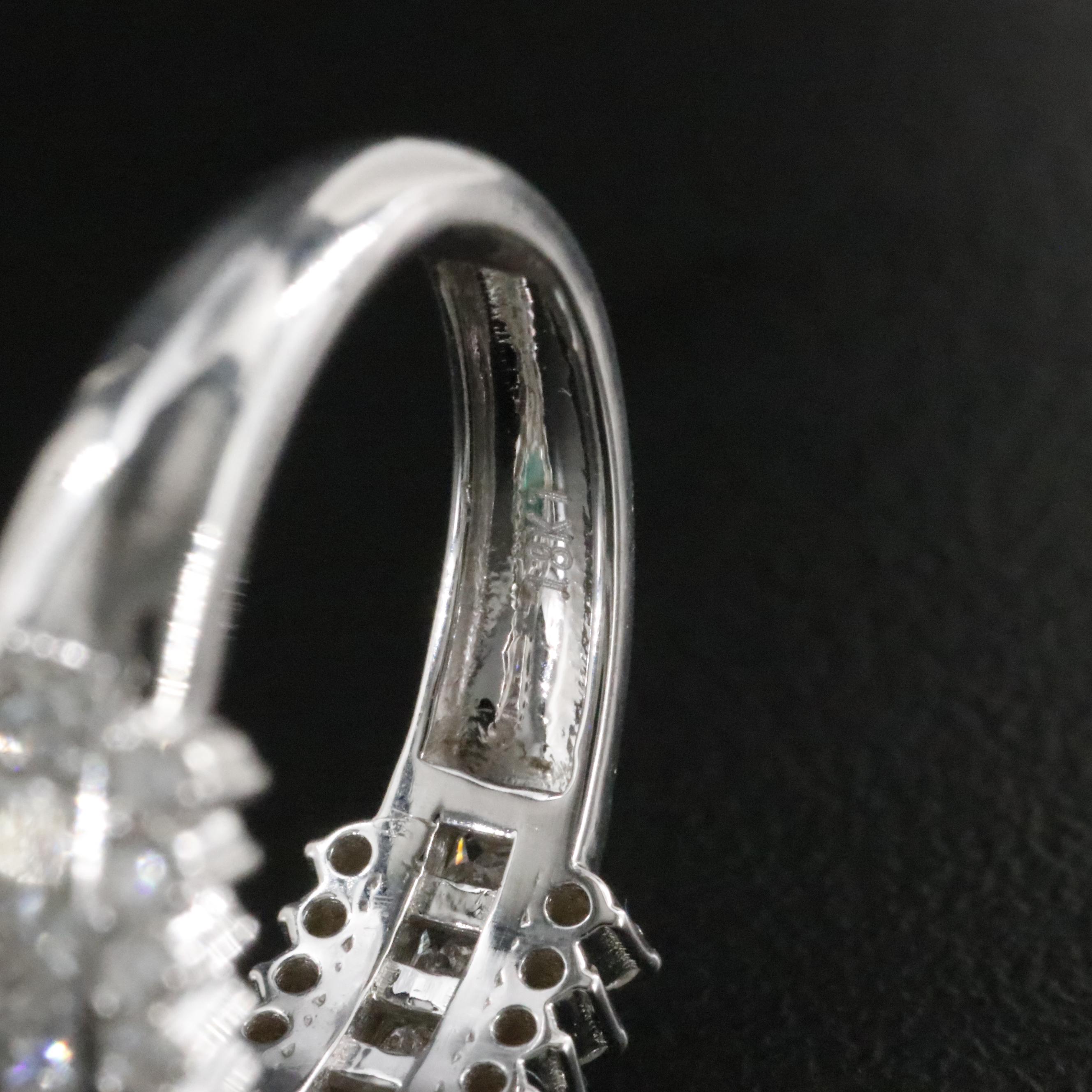 18K 1.15 CT Emerald and 1.11 CTW Diamond Ring