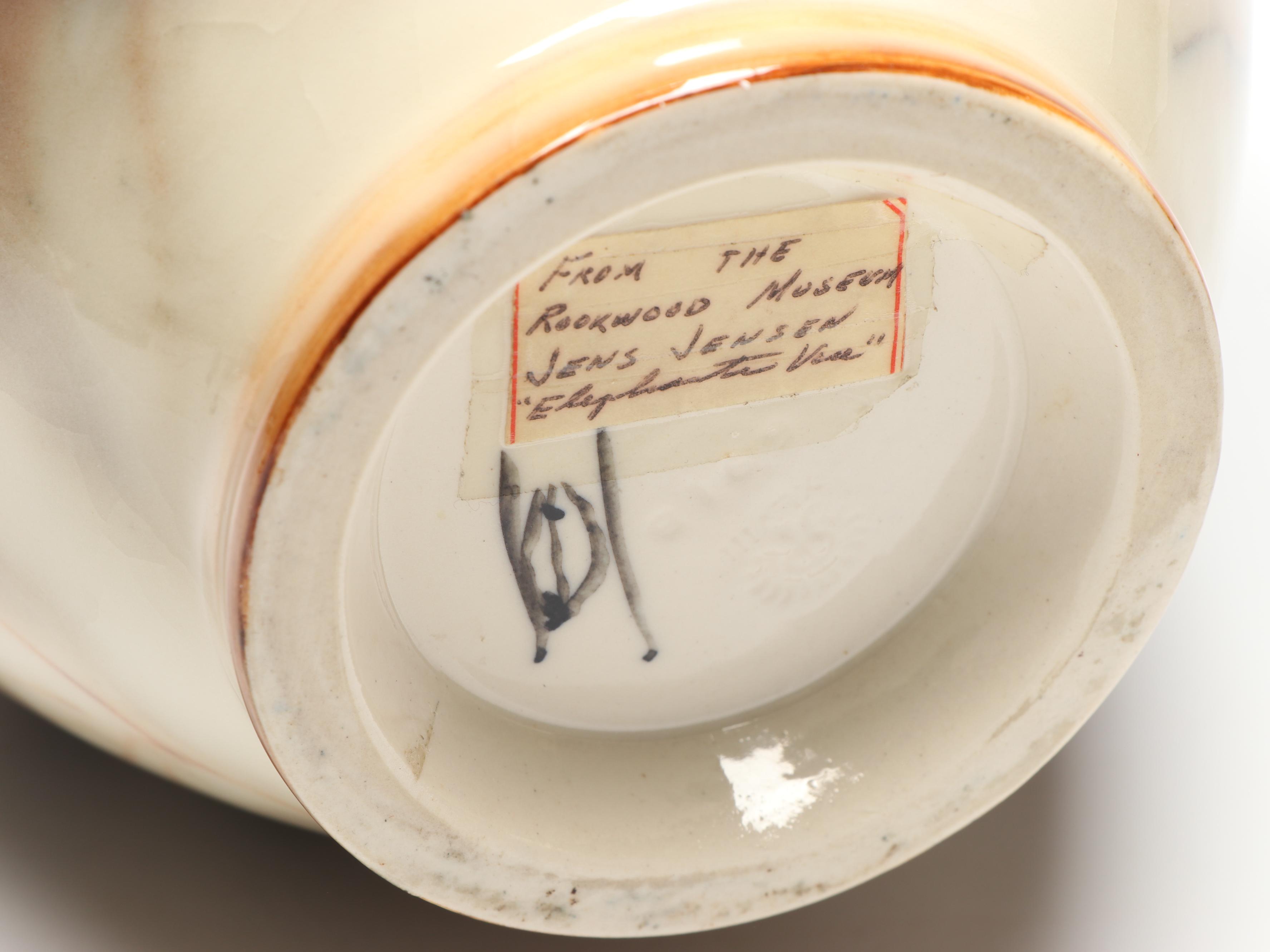 Jens Jensen for Rookwood Pottery Elephant Vase, 1948