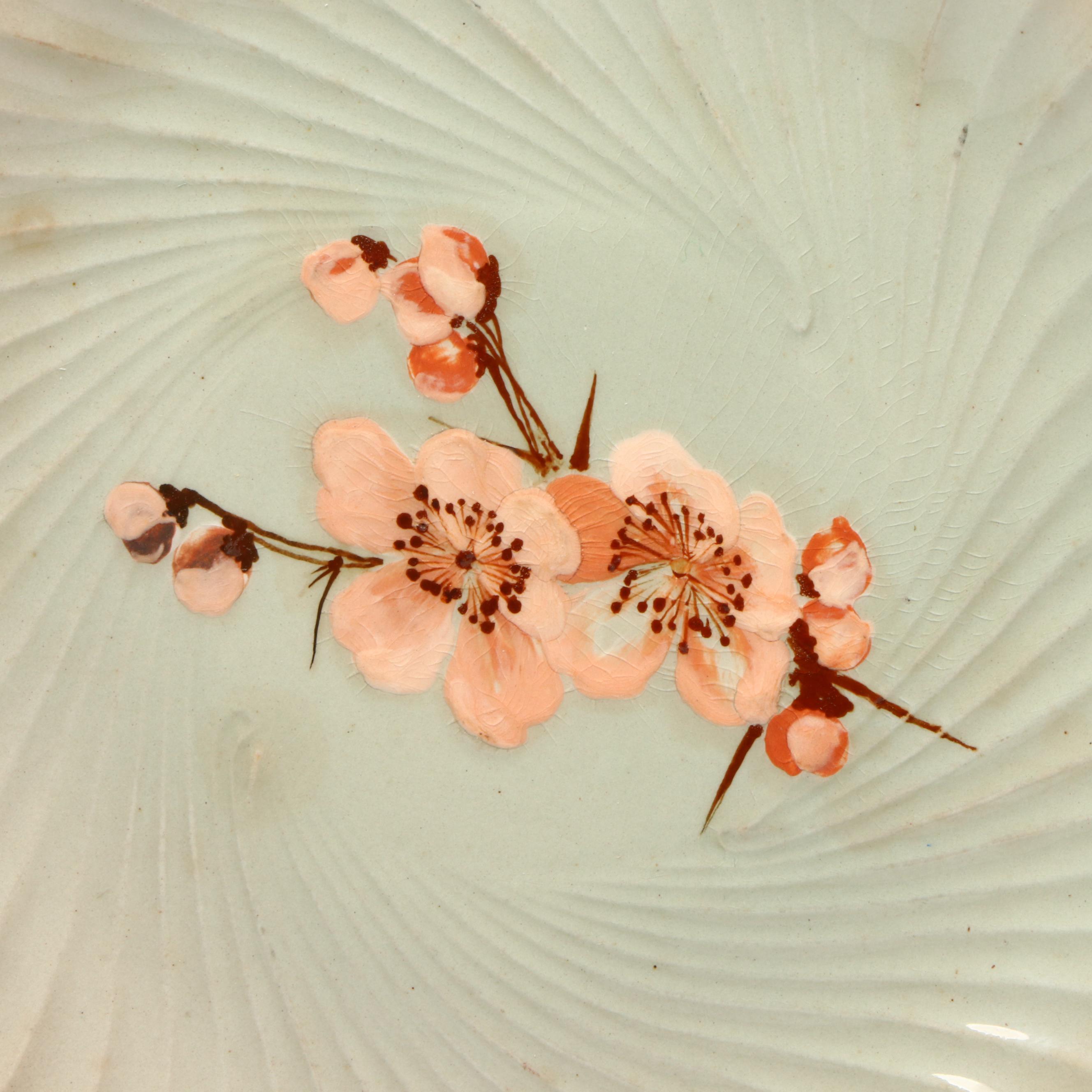 Rookwood Pottery Hand-Painted Peach Blossoms Plate, 1887
