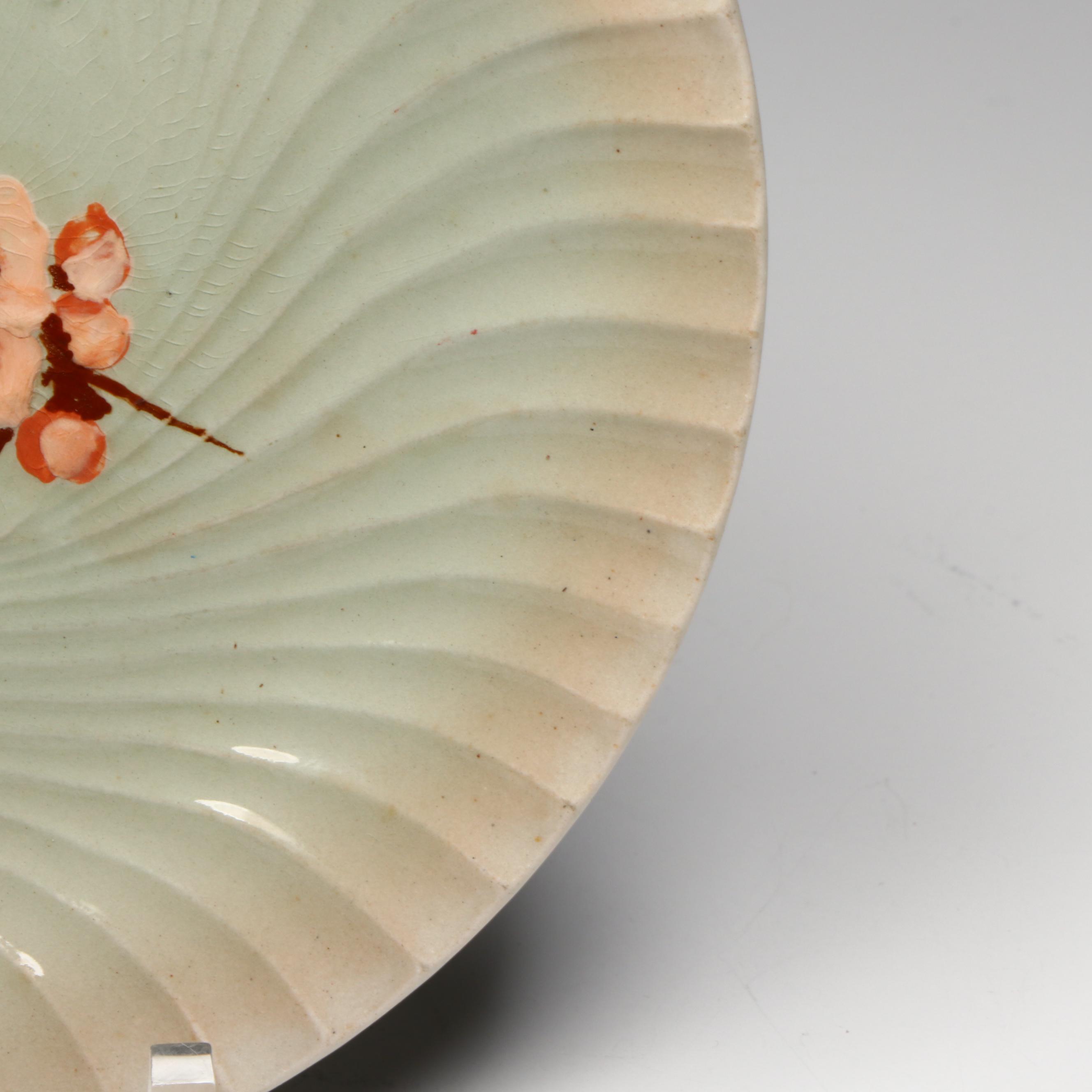 Rookwood Pottery Hand-Painted Peach Blossoms Plate, 1887