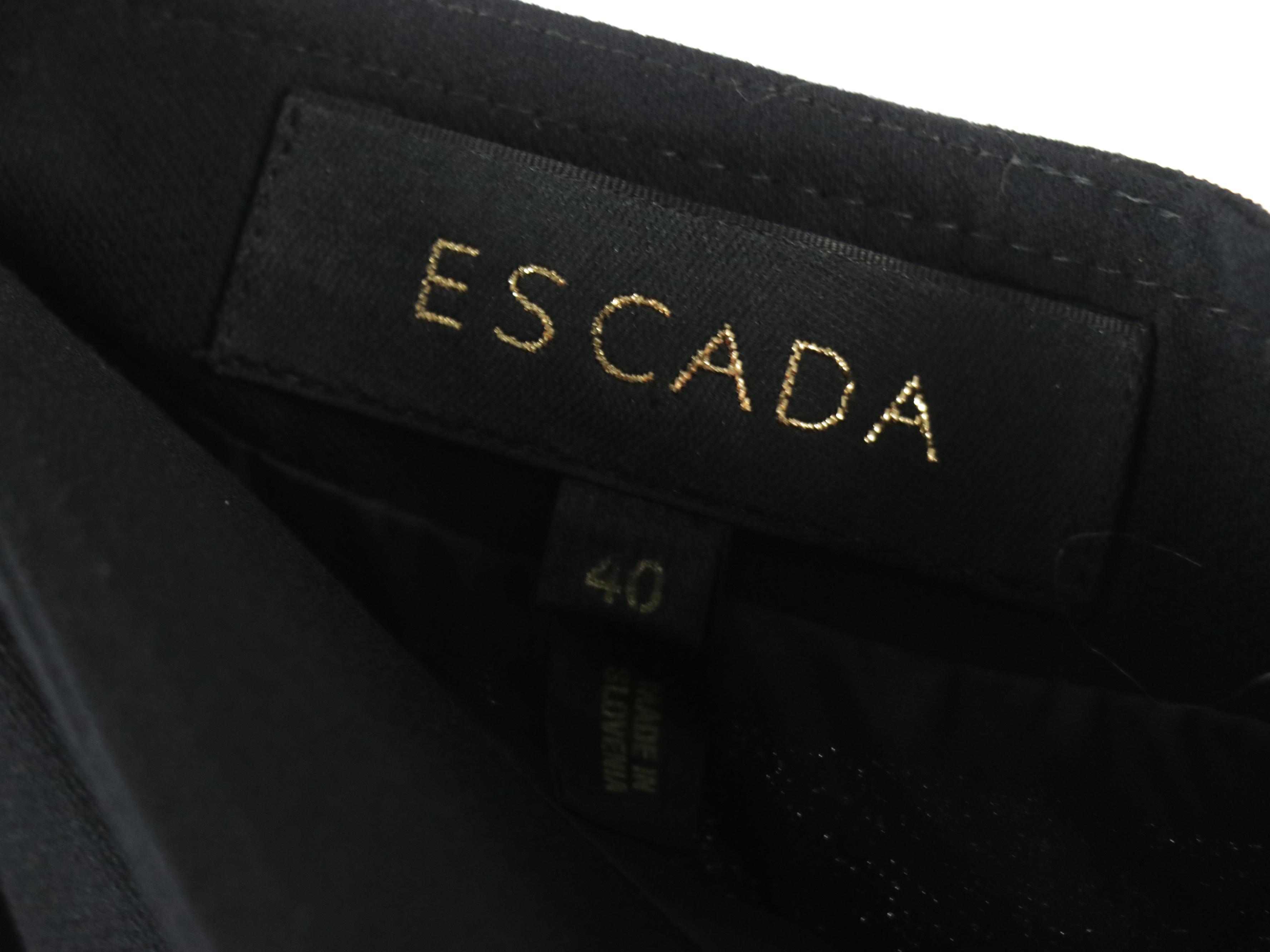 Escada Sequined and Beaded Sleeveless Top and Black Skirts