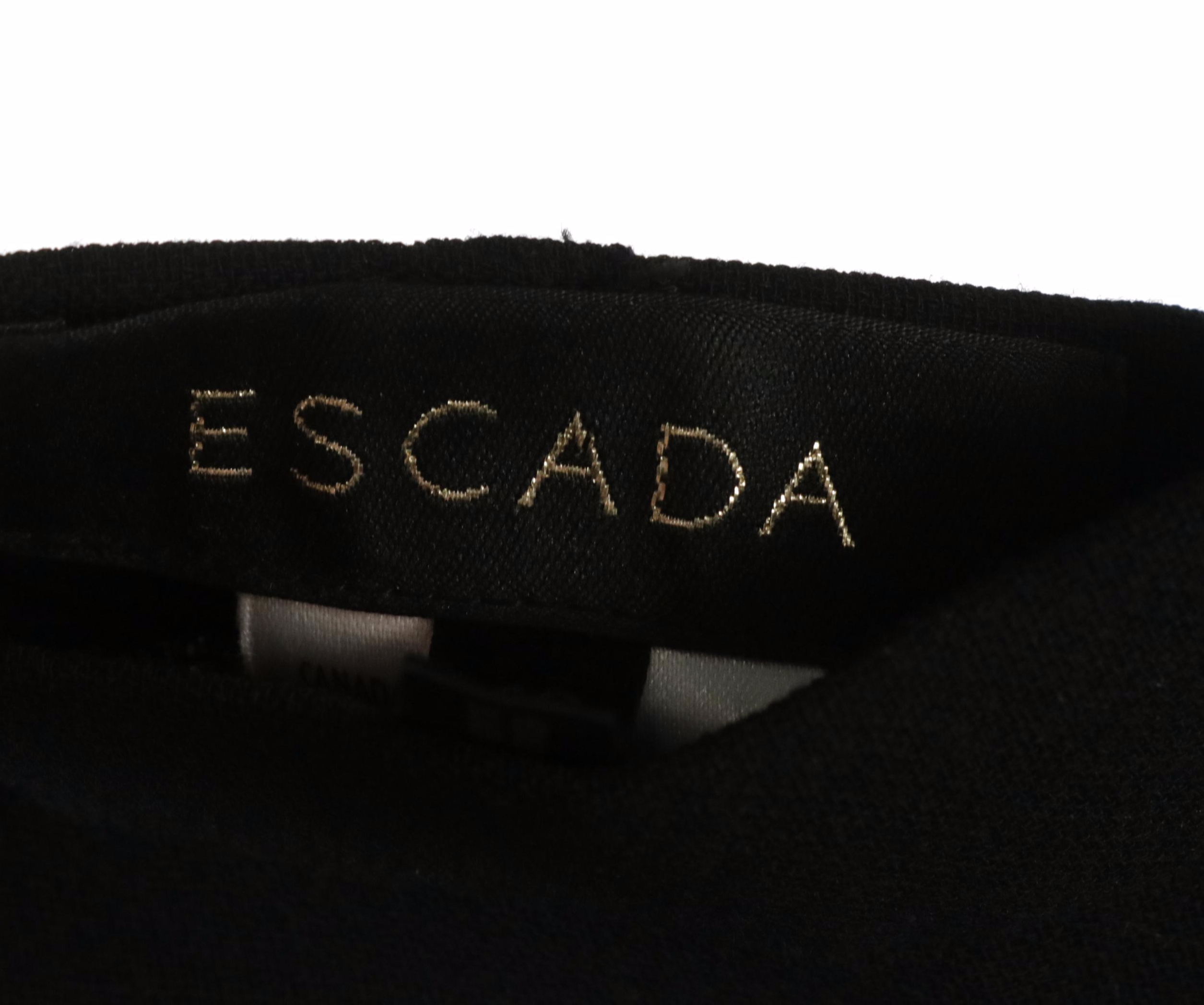 Escada Sequined and Beaded Sleeveless Top and Black Skirts