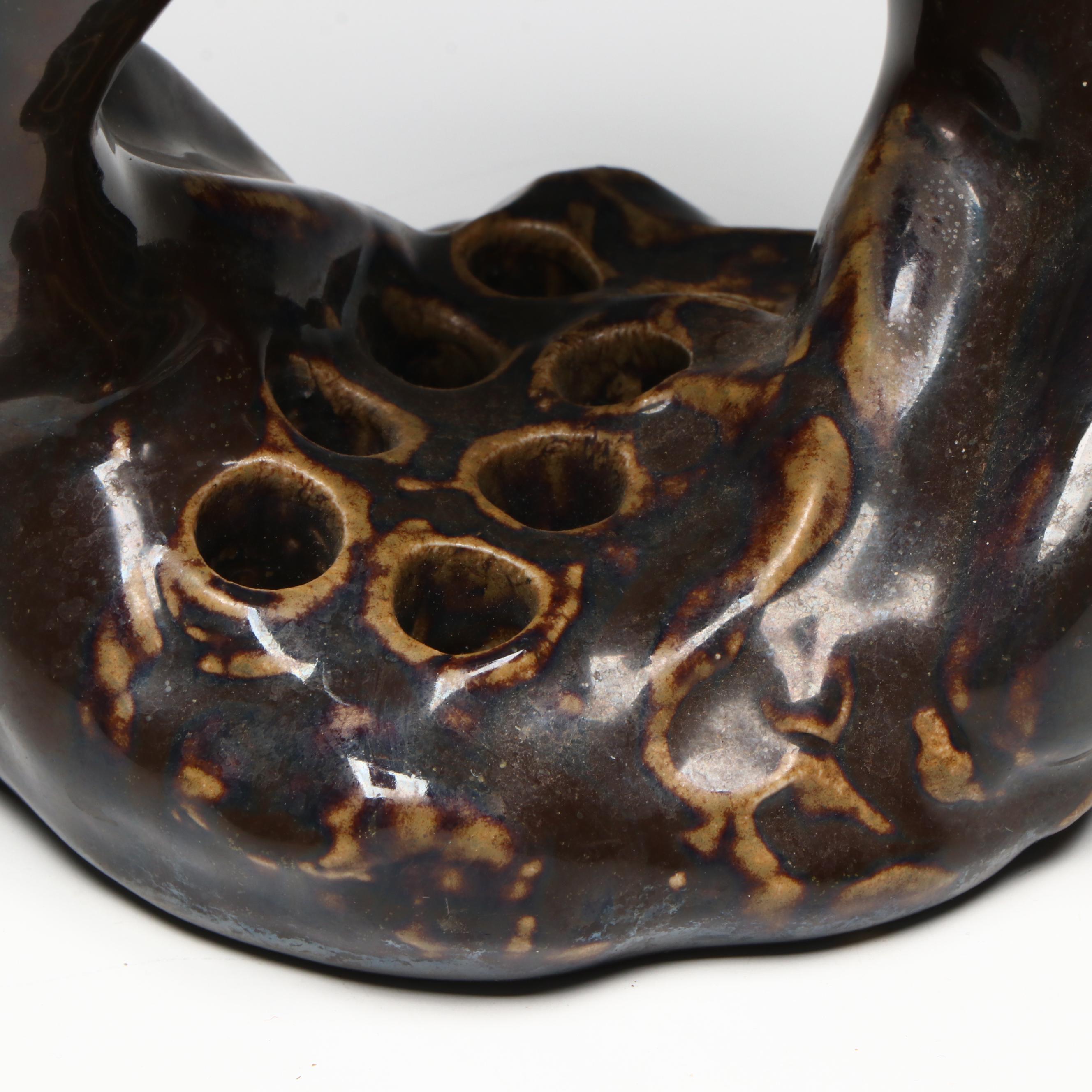 Chester Beach for Rookwood Pottery Double Nude Flower Frog, 1922