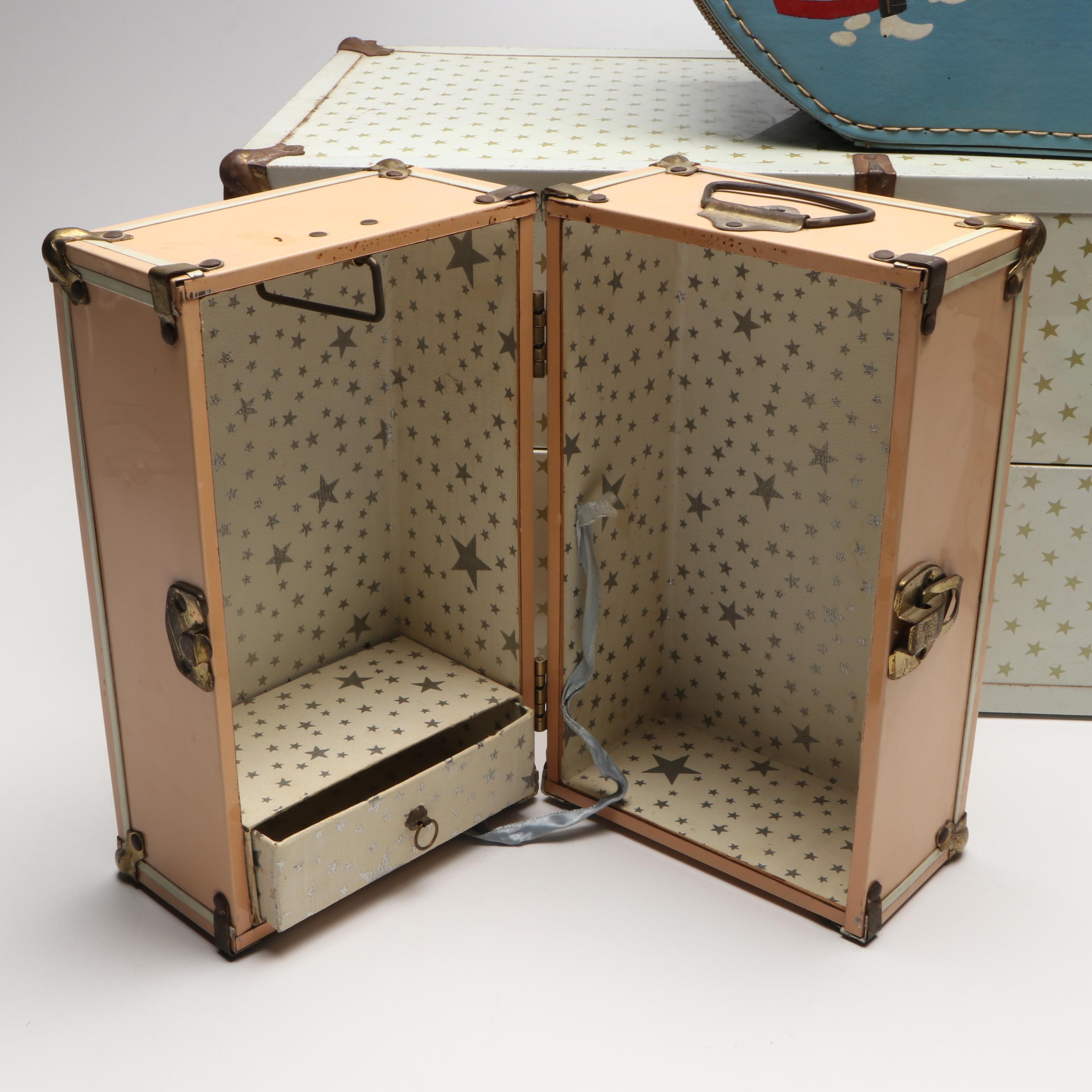 Vogue Dolls "Drink and Wet" Baby Doll with Storage Cases, Mid-20th Century