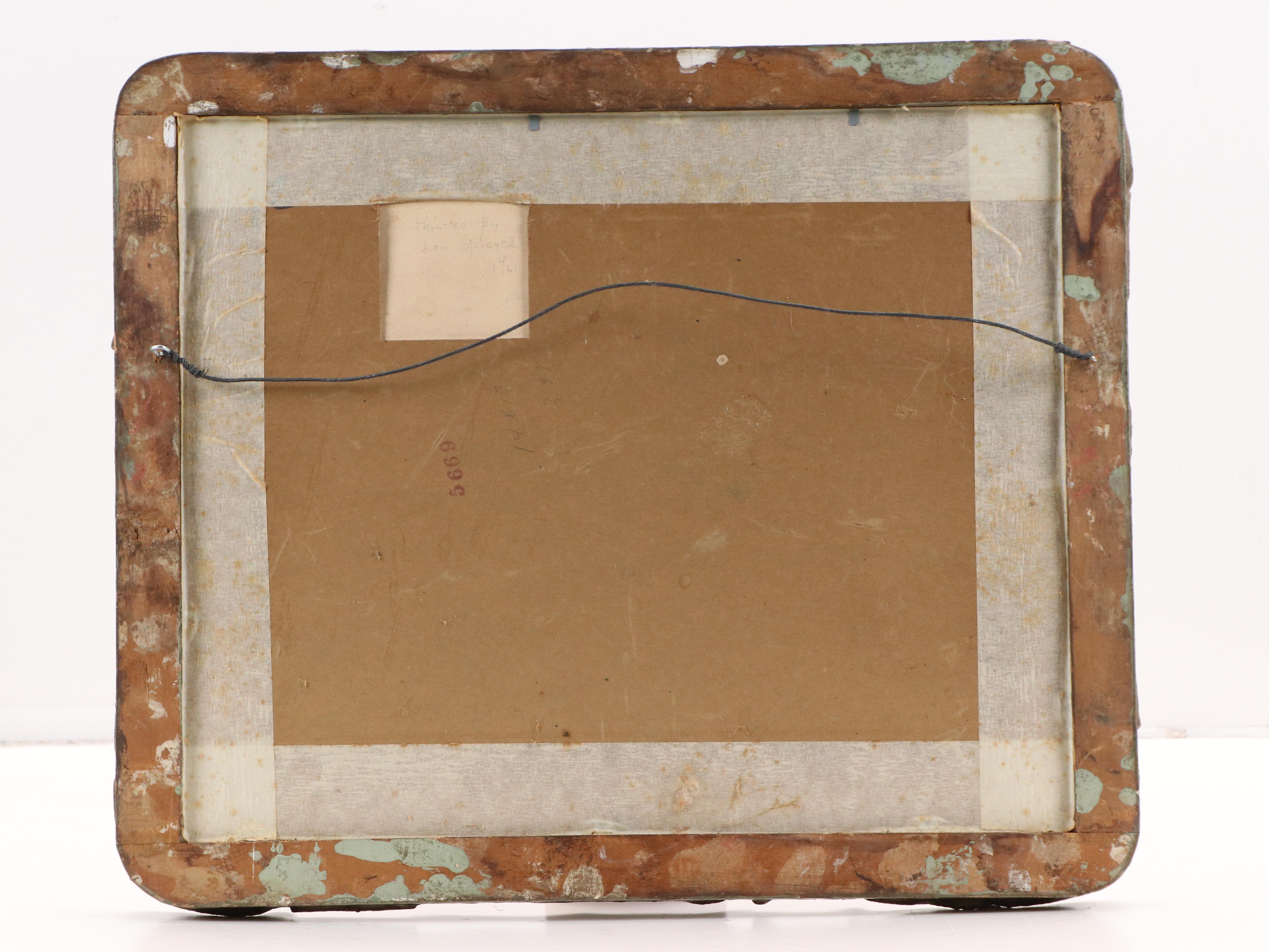 Louis Spiegel Ink and Watercolor Drawing of Circus Sideshow, 1961