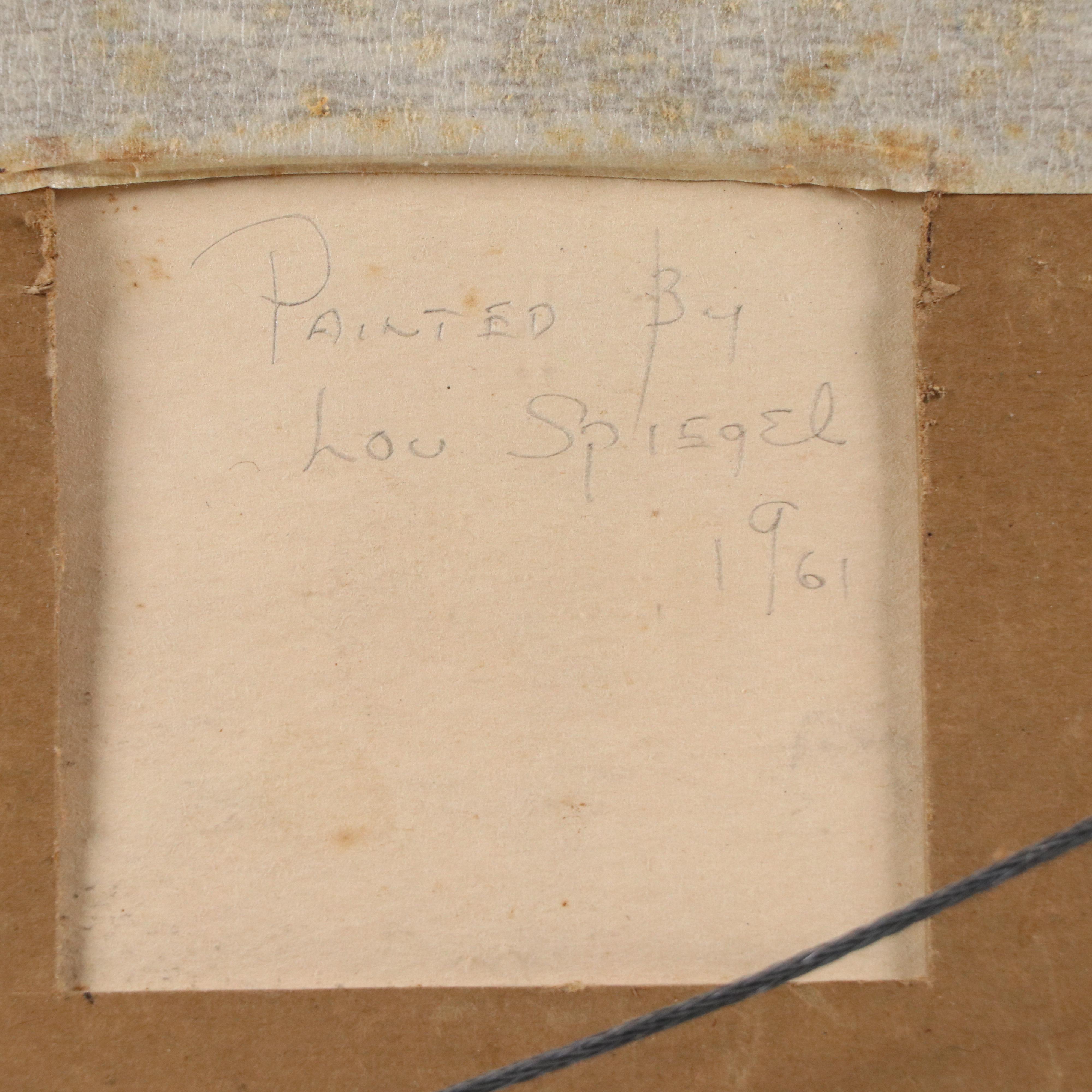 Louis Spiegel Ink and Watercolor Drawing of Circus Sideshow, 1961