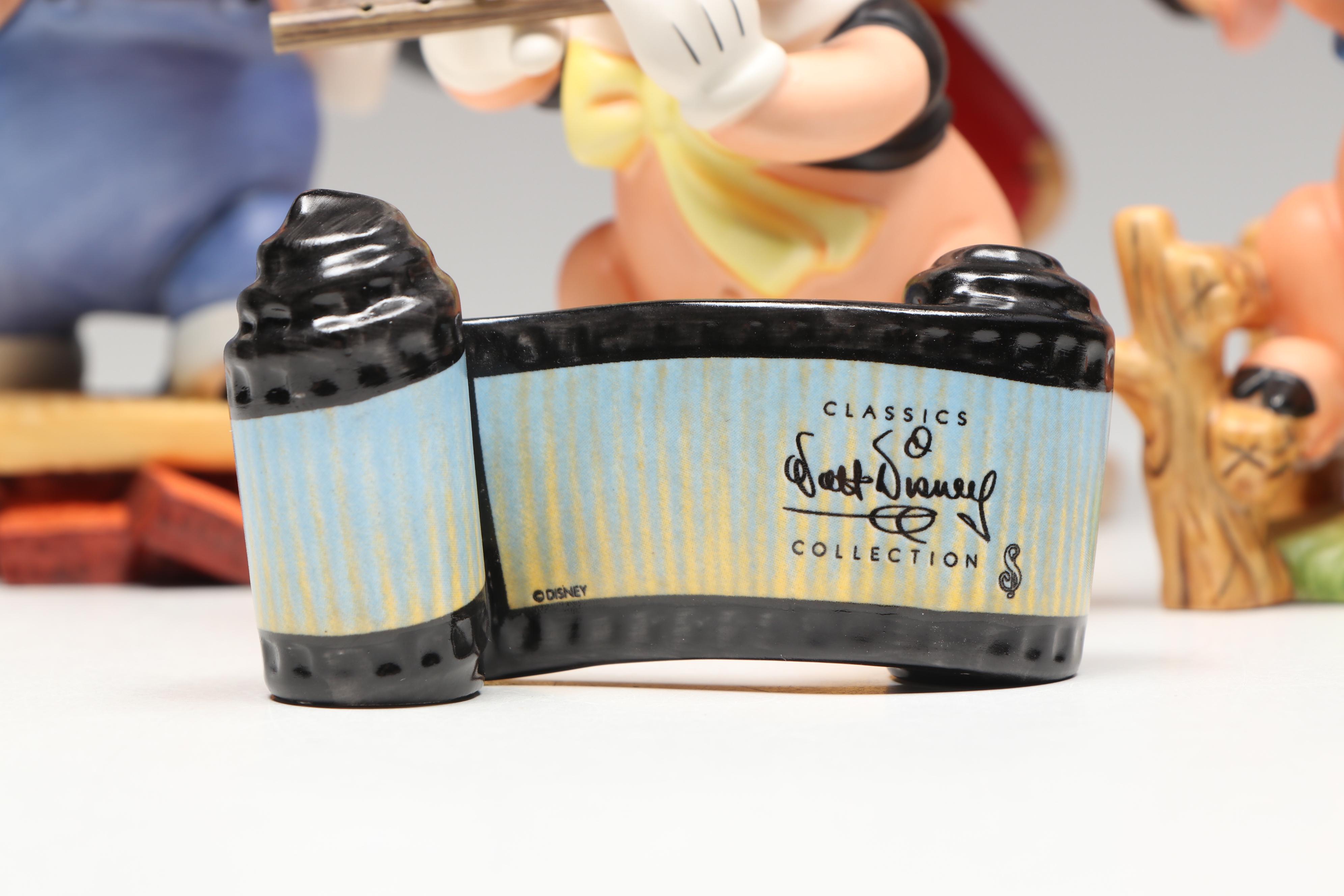 Disney "I'm a Poor Little Sheep..." and More Three Little Pigs Porcelain Figures