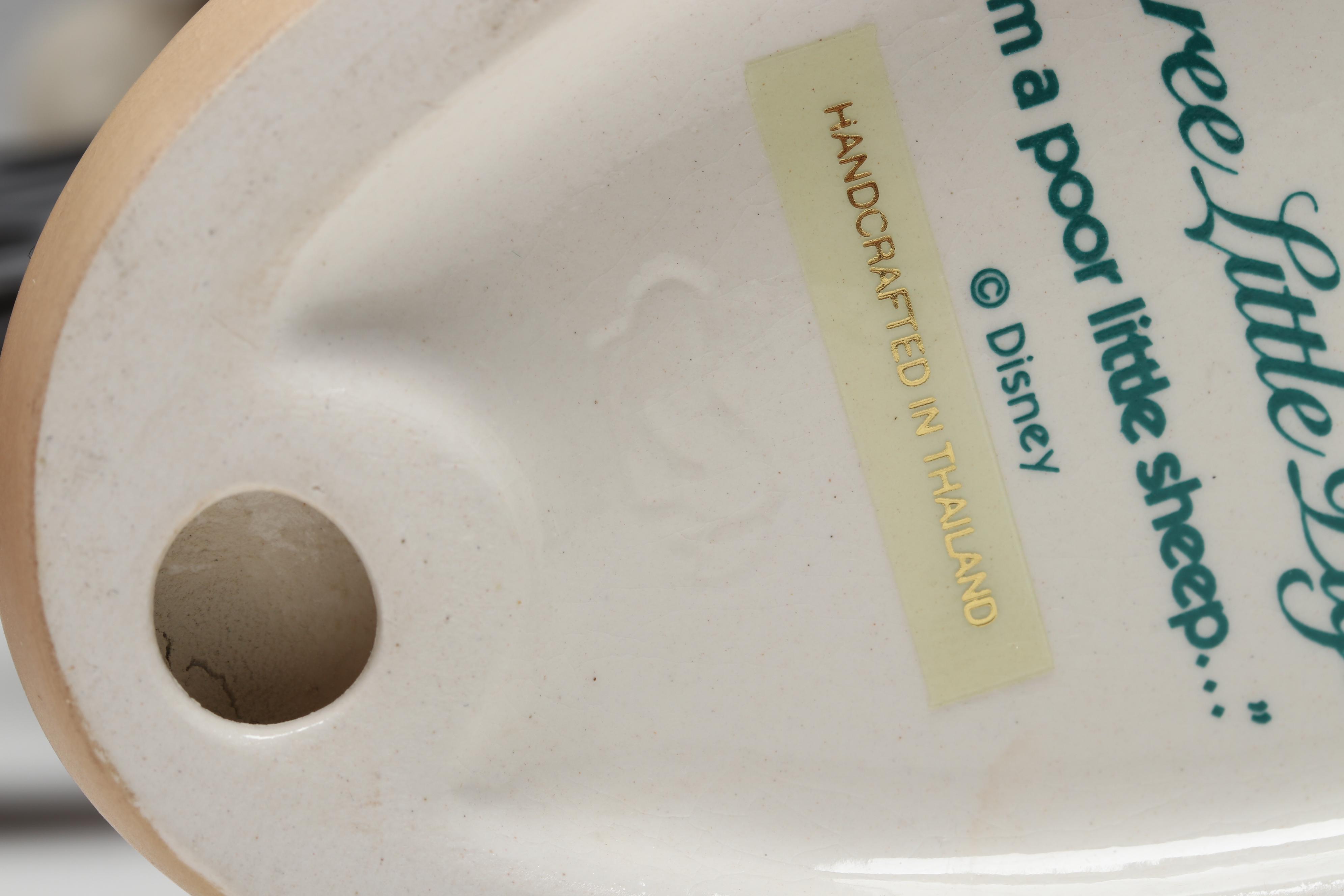 Disney "I'm a Poor Little Sheep..." and More Three Little Pigs Porcelain Figures