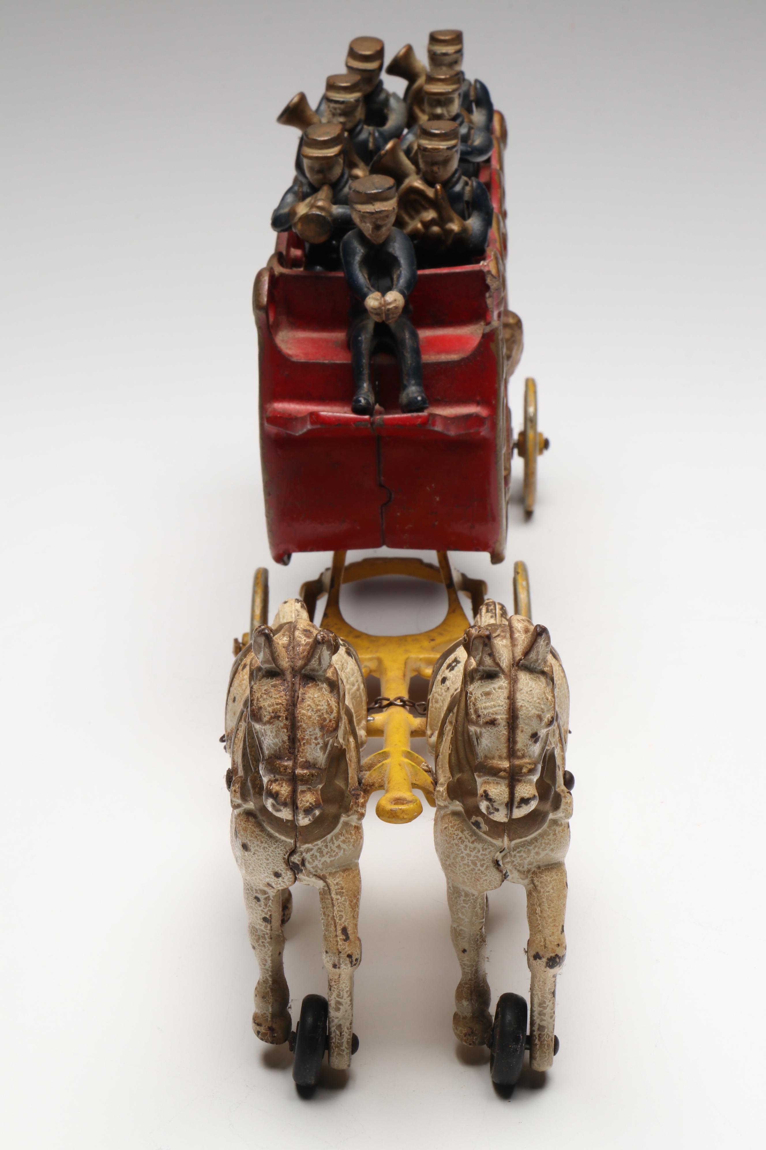 Kenton "Overland Circus" Cast Iron Horse-Drawn Band Wagon