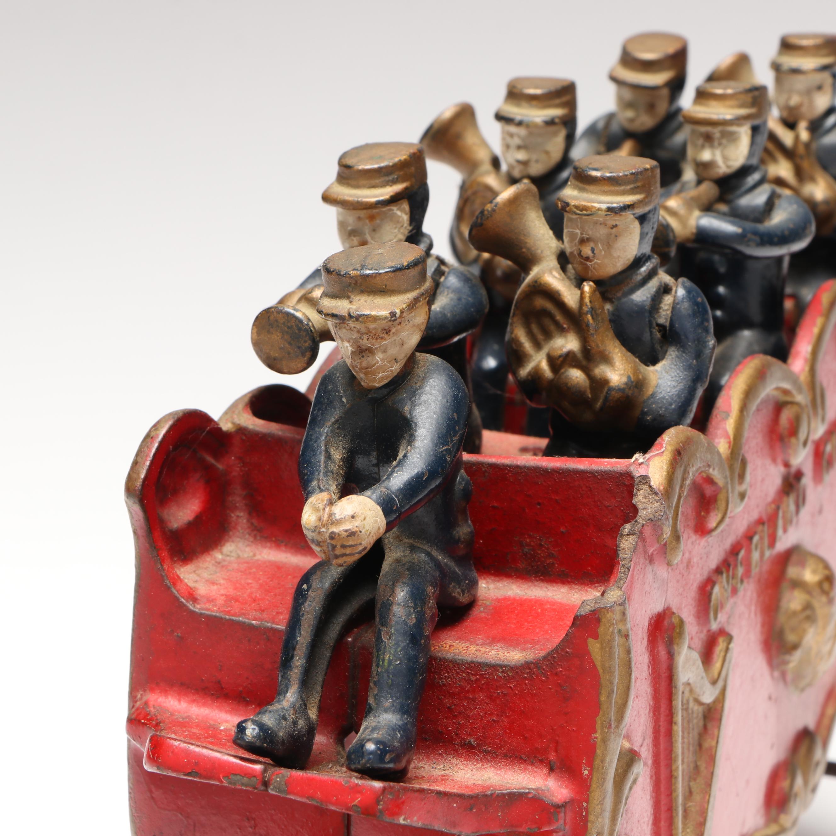 Kenton "Overland Circus" Cast Iron Horse-Drawn Band Wagon