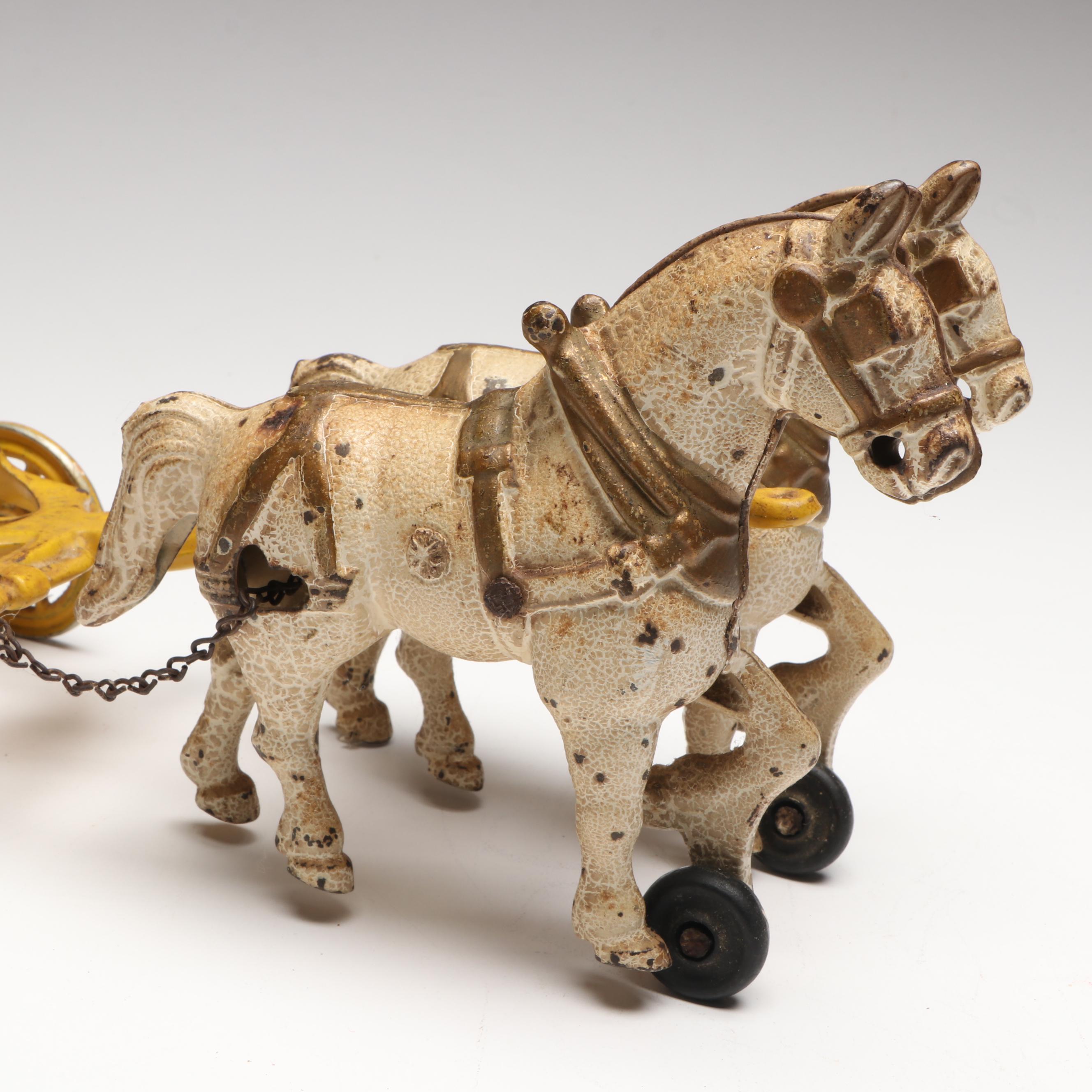 Kenton "Overland Circus" Cast Iron Horse-Drawn Band Wagon