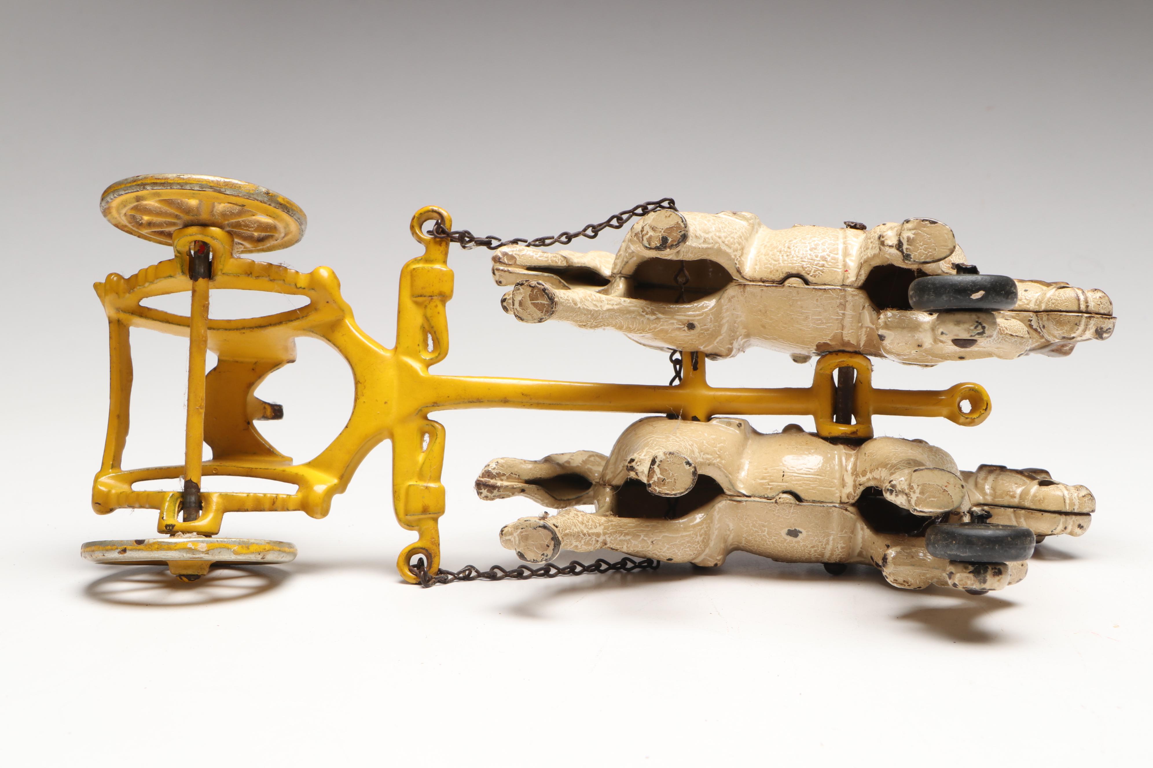 Kenton "Overland Circus" Cast Iron Horse-Drawn Band Wagon