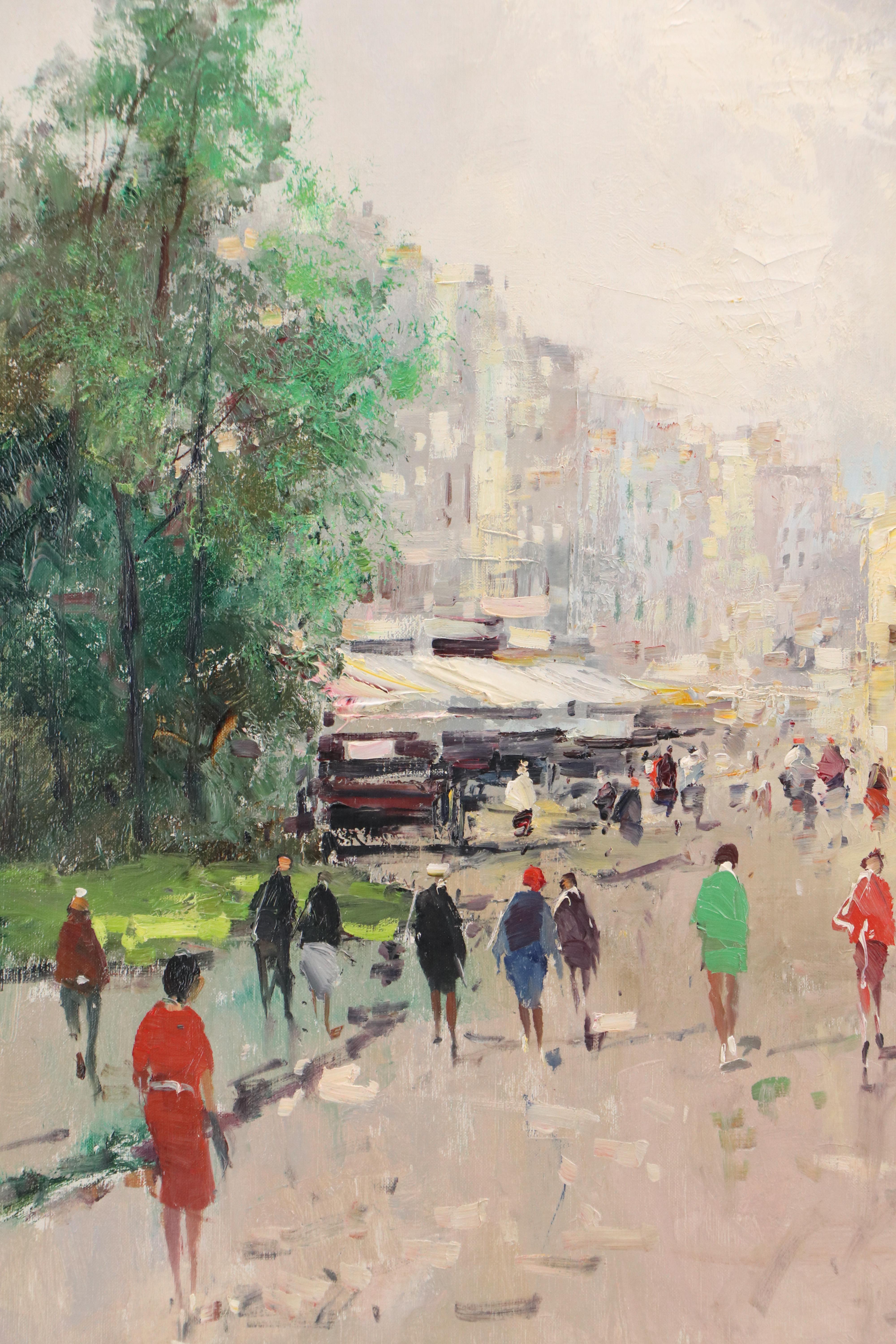 Ingfried Paul Morro-Henz Impressionistic Oil Painting of European Street Scene